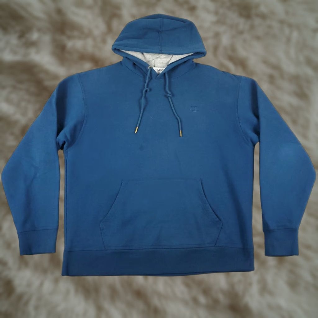 Champion VINTAGE Champion Hoodie Pullover Men Large Blue Casual Crewneck Sweatshirt Sports Fall Winter Size US L / EU 52-54 / 3 - 1 Thumbnail