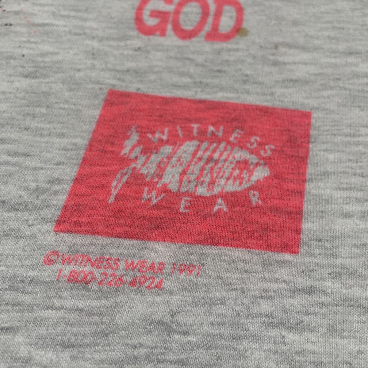 Hanes Vintage Witness Wear Jesus 1991 T-shirt Size US L / EU 52-54 / 3 - 3 Thumbnail