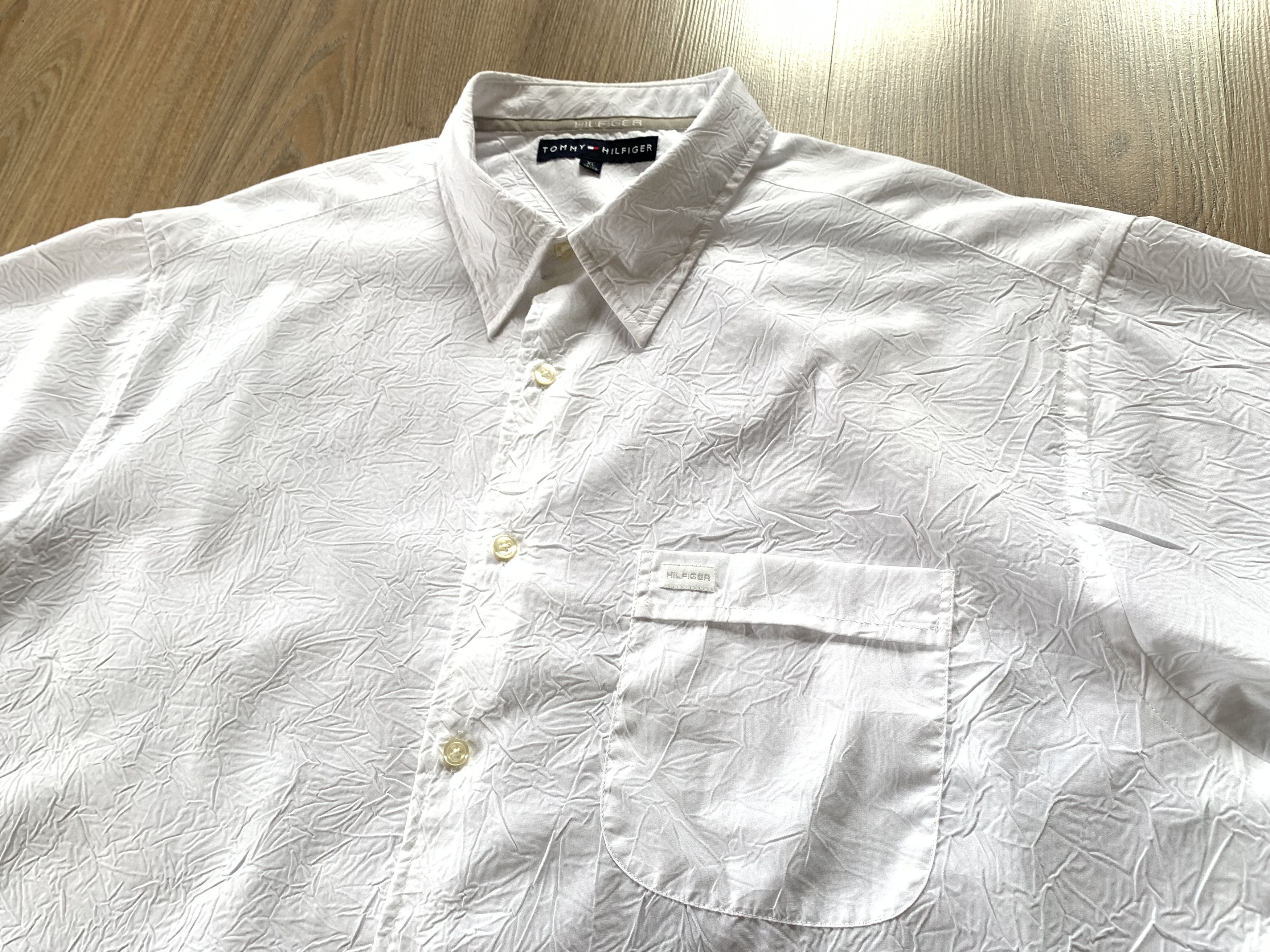 Tommy Hilfiger Tommy Hilfiger White Light Cotton Short Sleeve Shirt Size US XL / EU 56 / 4 - 5 Thumbnail