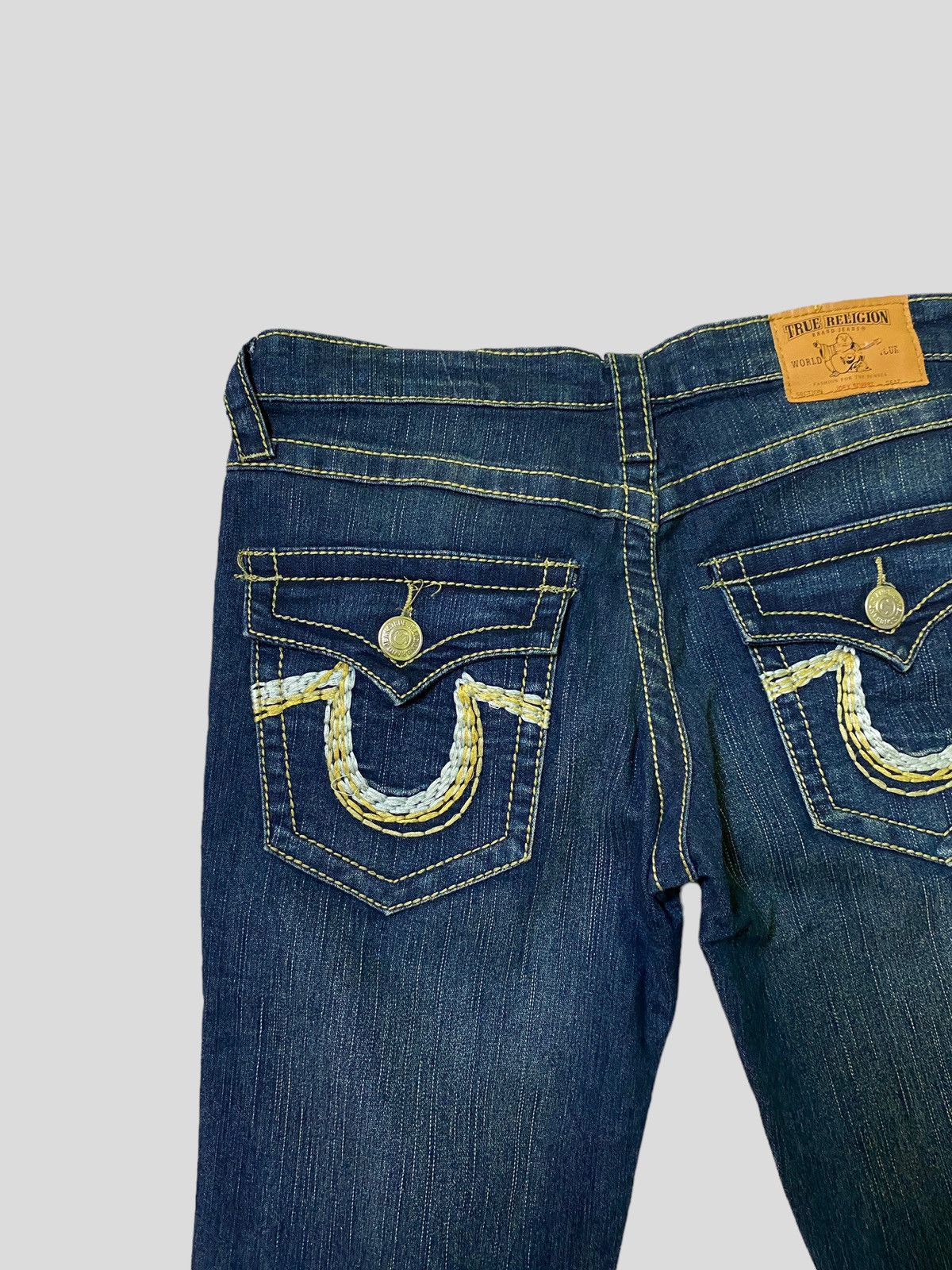True Religion × Vintage Flared TRUE RELIGION Embroidered Back Pocket Denim Size US 28 / EU 44 - 11 Thumbnail