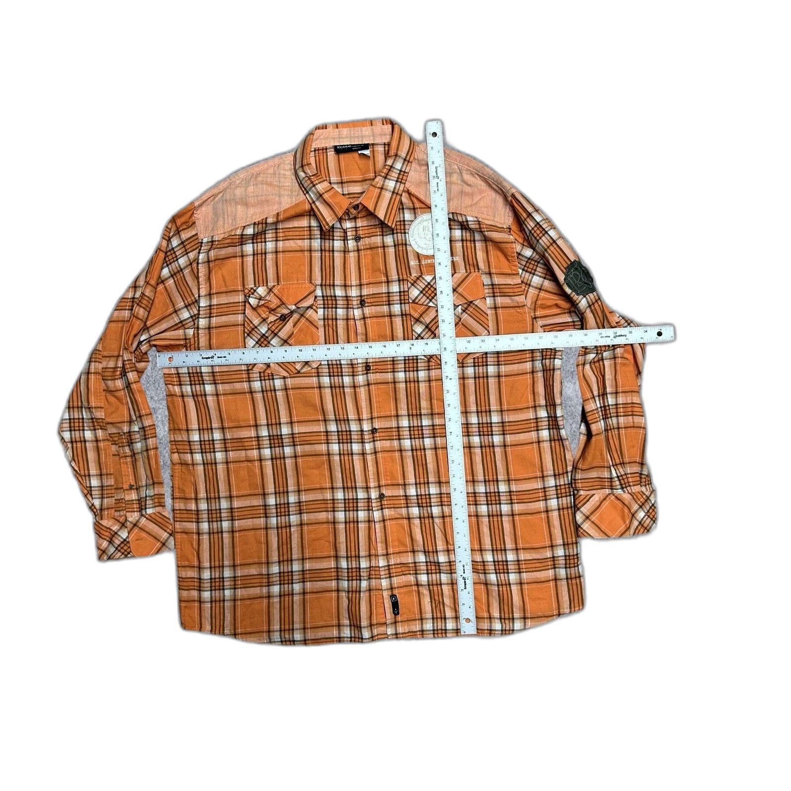 Rocawear Vintage Y2K Rocawear Denim Master Brown Long Sleeve Button u Size US XXL / EU 58 / 5 - 4 Thumbnail