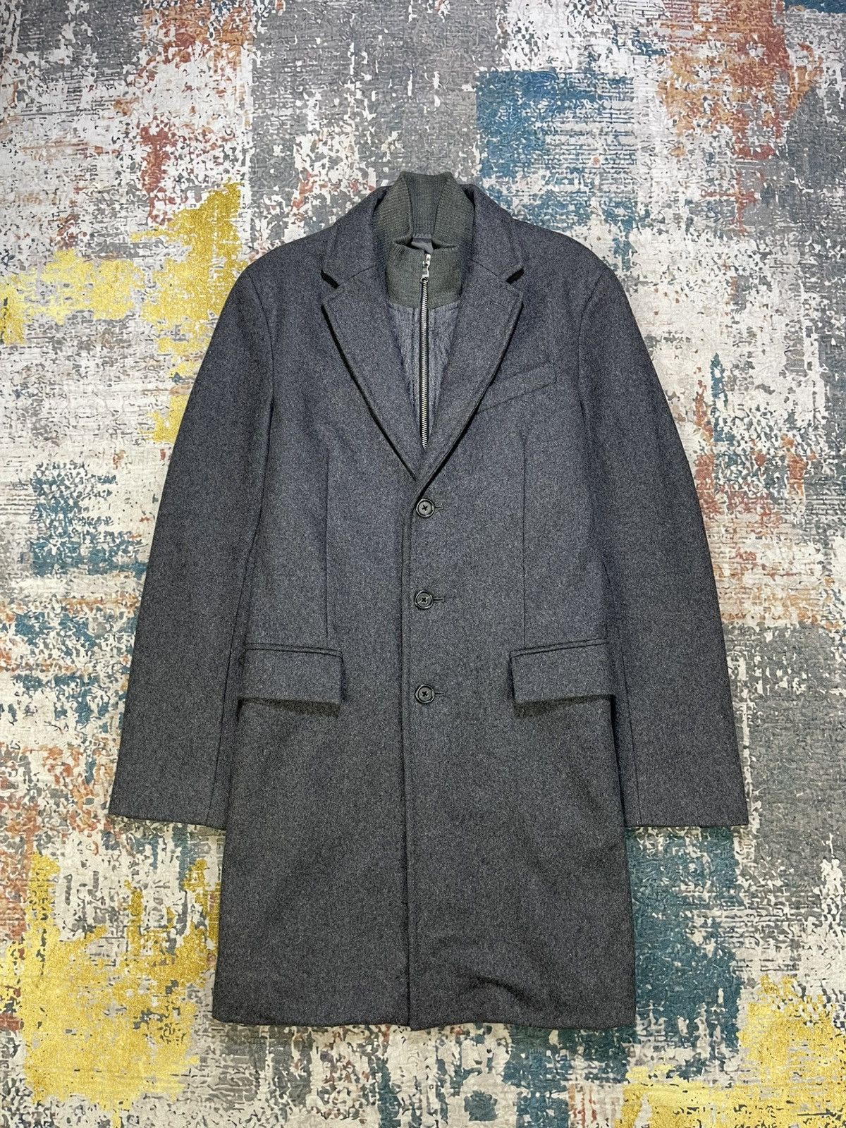 Banana Republic Detachable Layered Notched Lapel Coat