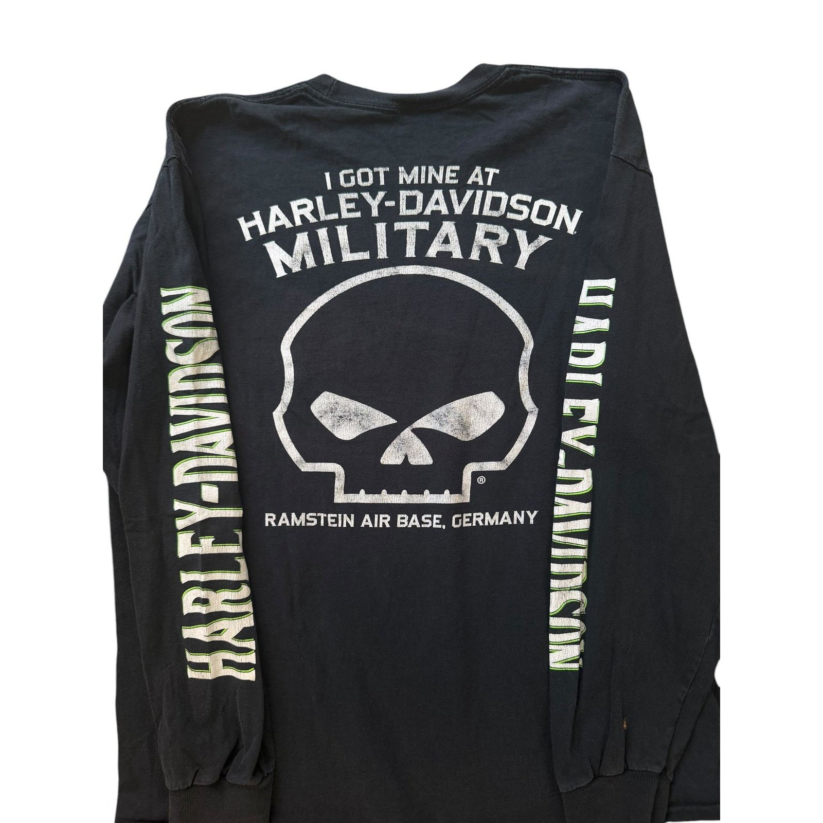 Harley Davidson Vintage Harley Davidson Speed & Power Green Long Sleeve Size US XL / EU 56 / 4 - 5 Thumbnail
