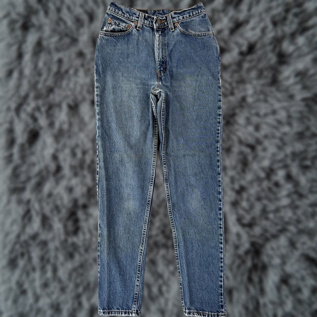 Levi's VINTAGE Levi's Jeans Womens 9 Slim 26x30 Light Blue 90s USA Levi's 512 Slim Fit Tapered Leg Womens Size 30" / US 8 / IT 44 - 1 Thumbnail