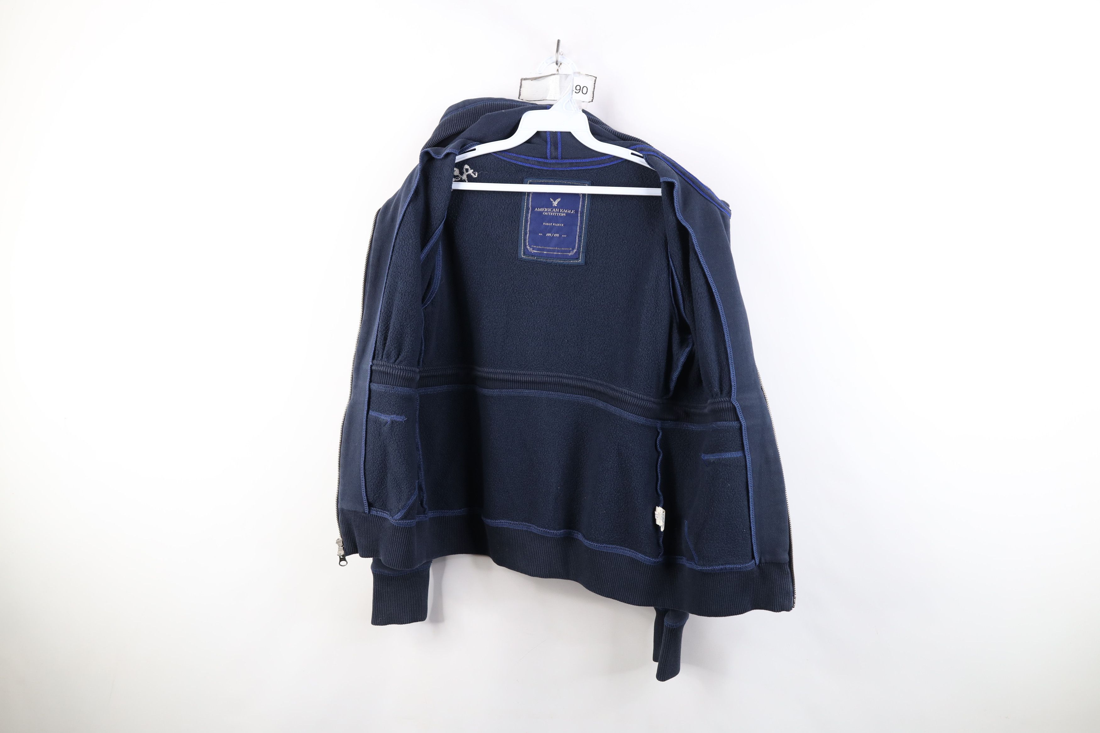 American Eagle Outfitters Vintage 90s Y2K American Eagle Babydoll Full Zip Hoodie Blue Size M / US 6-8 / IT 42-44 - 9 Thumbnail