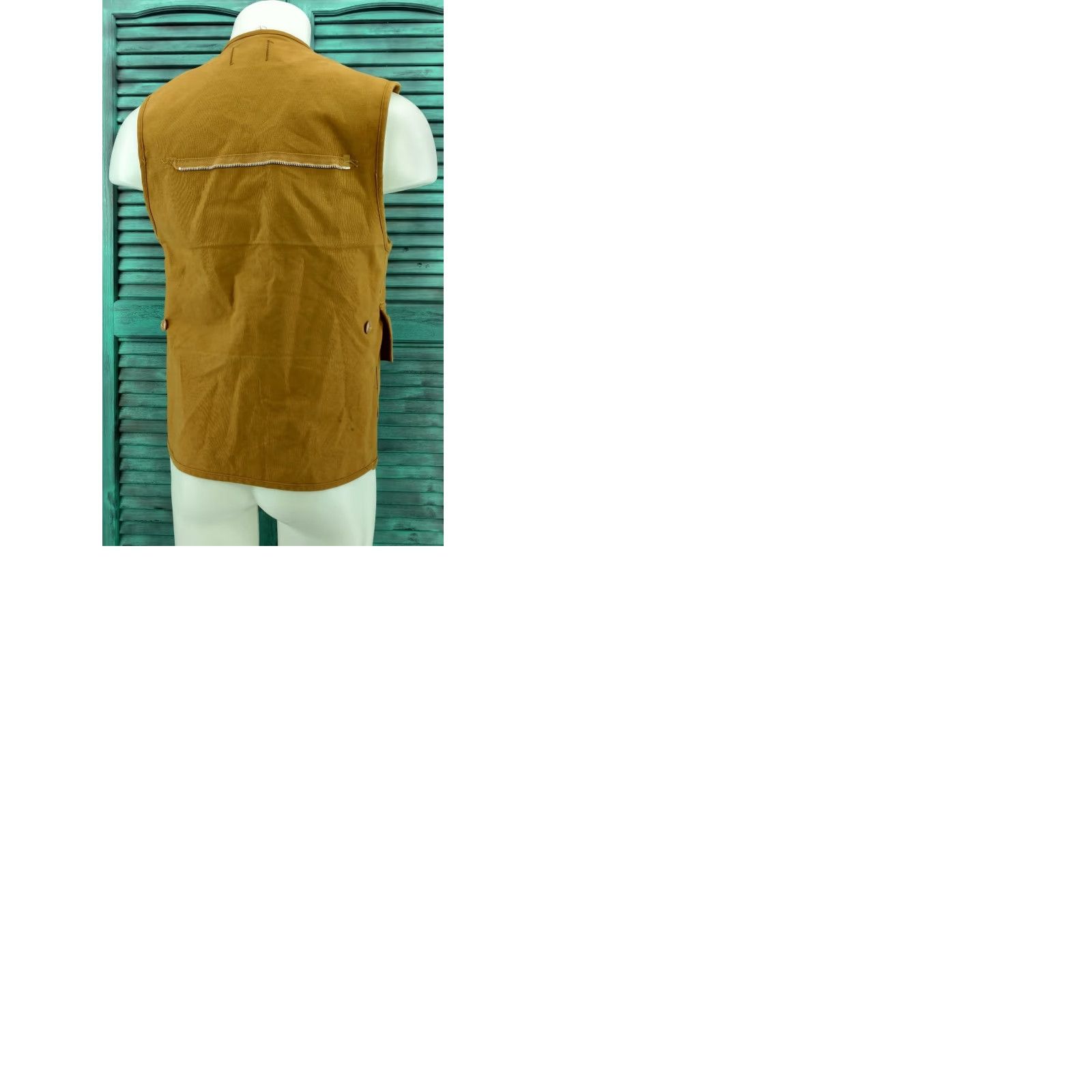 Vintage VINTAGE Canvasback Hunting Vest Mens Brown Tan Cotton Work & Safety Vest Mens Size L M to C Size US L / EU 52-54 / 3 - 9 Thumbnail