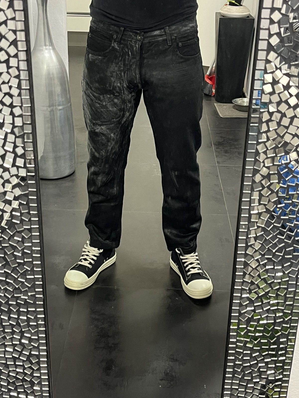 Rick Owens Drkshdw Rick owens drkshdw olmar & mirta waxed denim Size US 31 - 14 Thumbnail