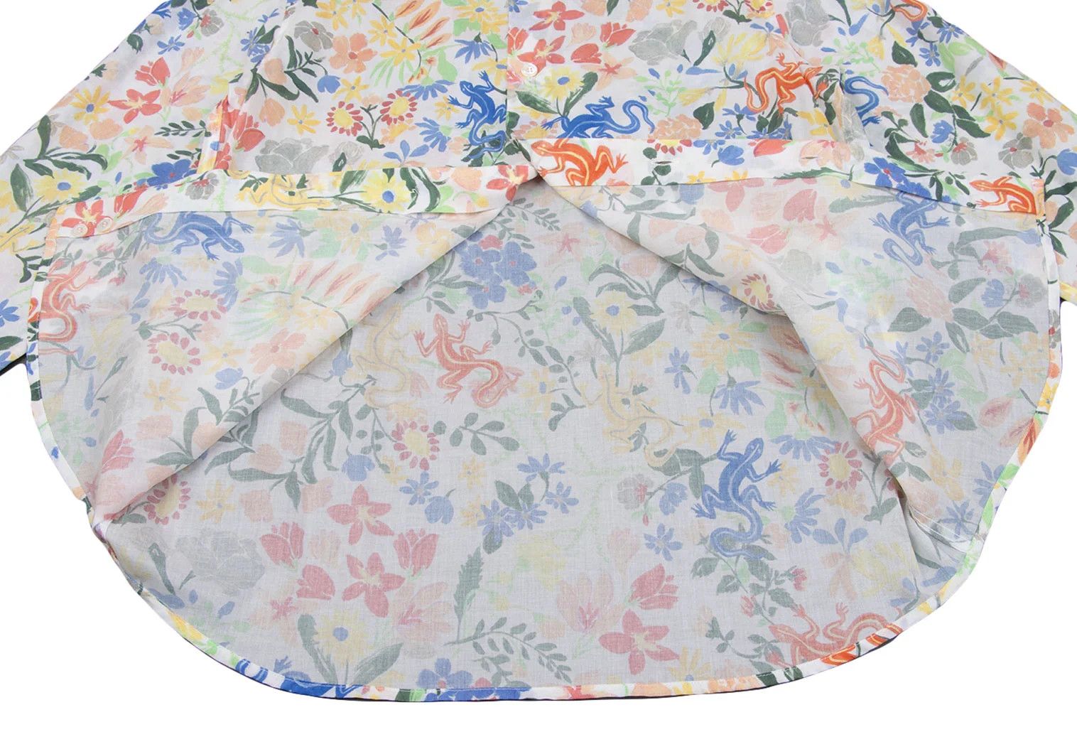 agnes b. Cotton Colorful Botanical Print Shirt Multi 40 Size US XXS / EU 40 - 7 Thumbnail