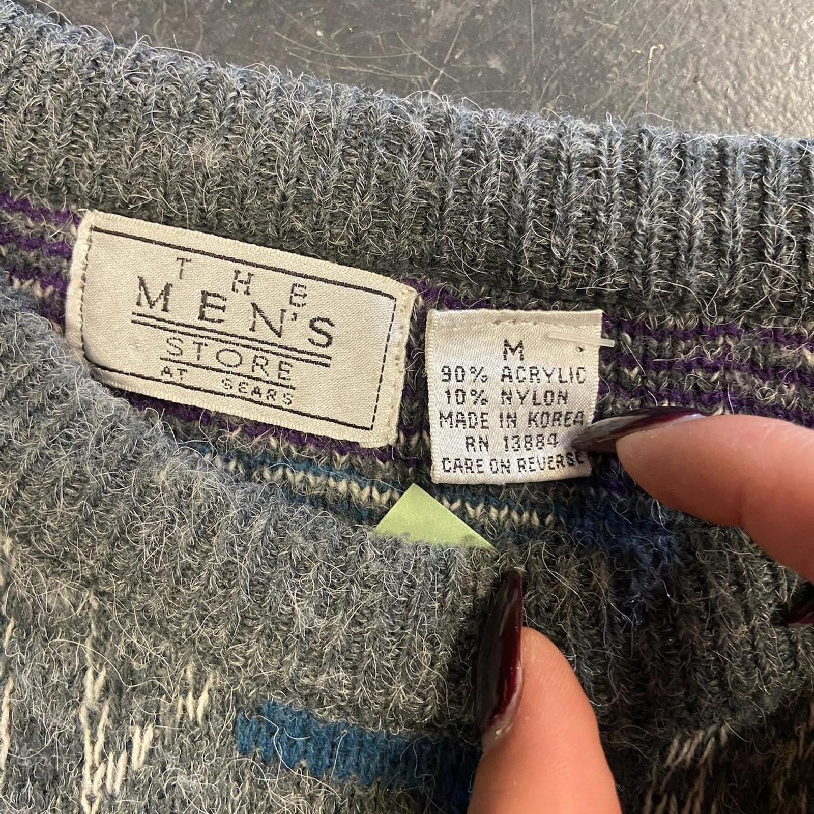 Sears 90s Sears Grey Knit Size US M / EU 48-50 / 2 - 3 Thumbnail