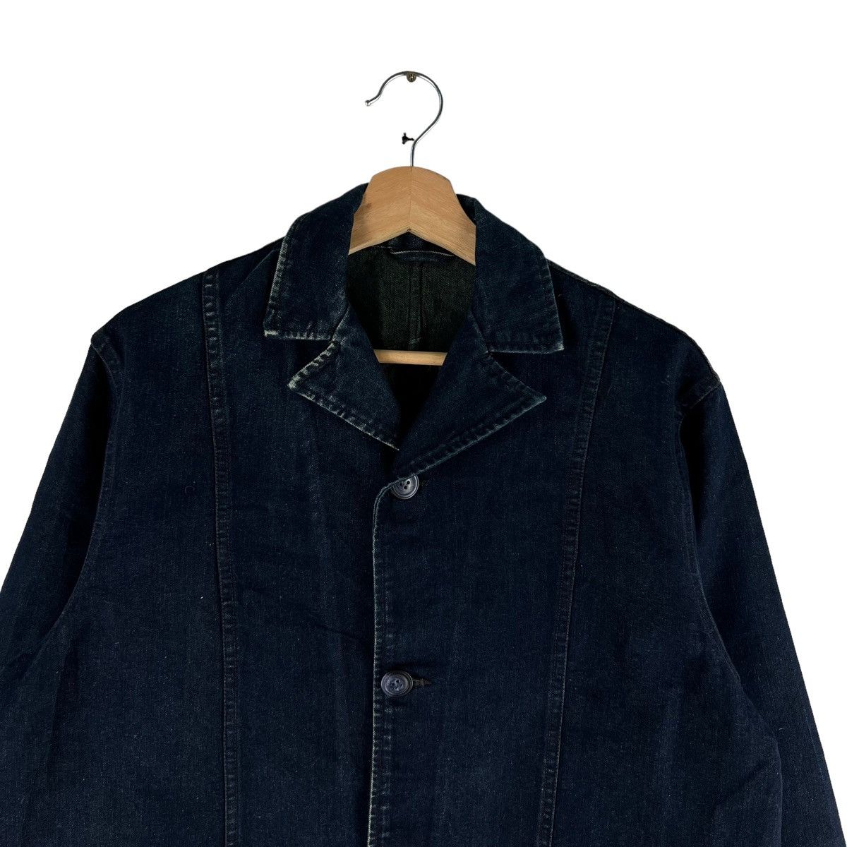 Japanese Brand 🔥90’s Vintage Chore Denim Jacket Photos Issey Miyake Japan Size US L / EU 52-54 / 3 - 3 Thumbnail