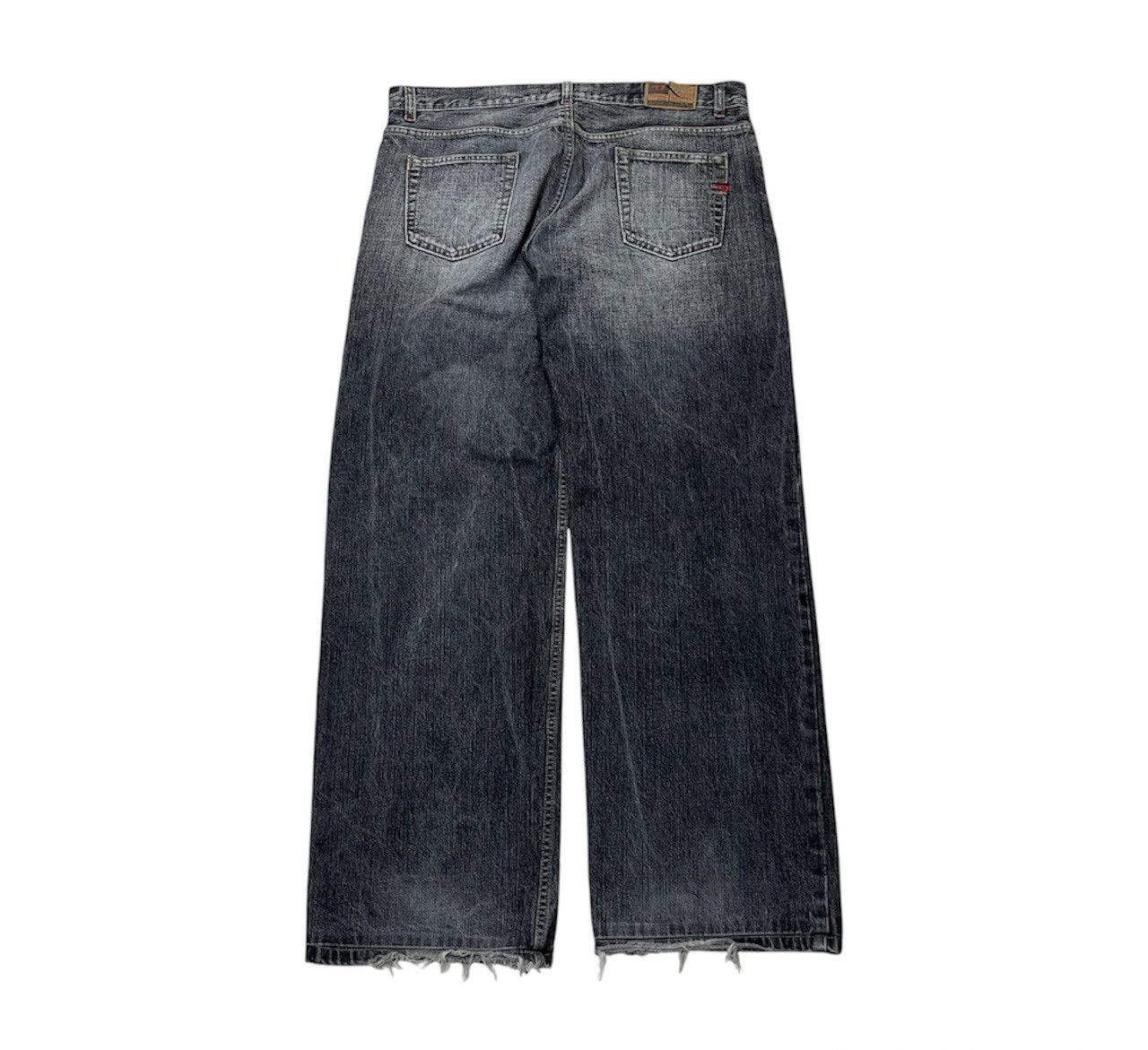 Diesel × Vintage Vintage Diesel baggy distressed denim y2k wide pants washed Size US 36 / EU 52 - 2 Thumbnail