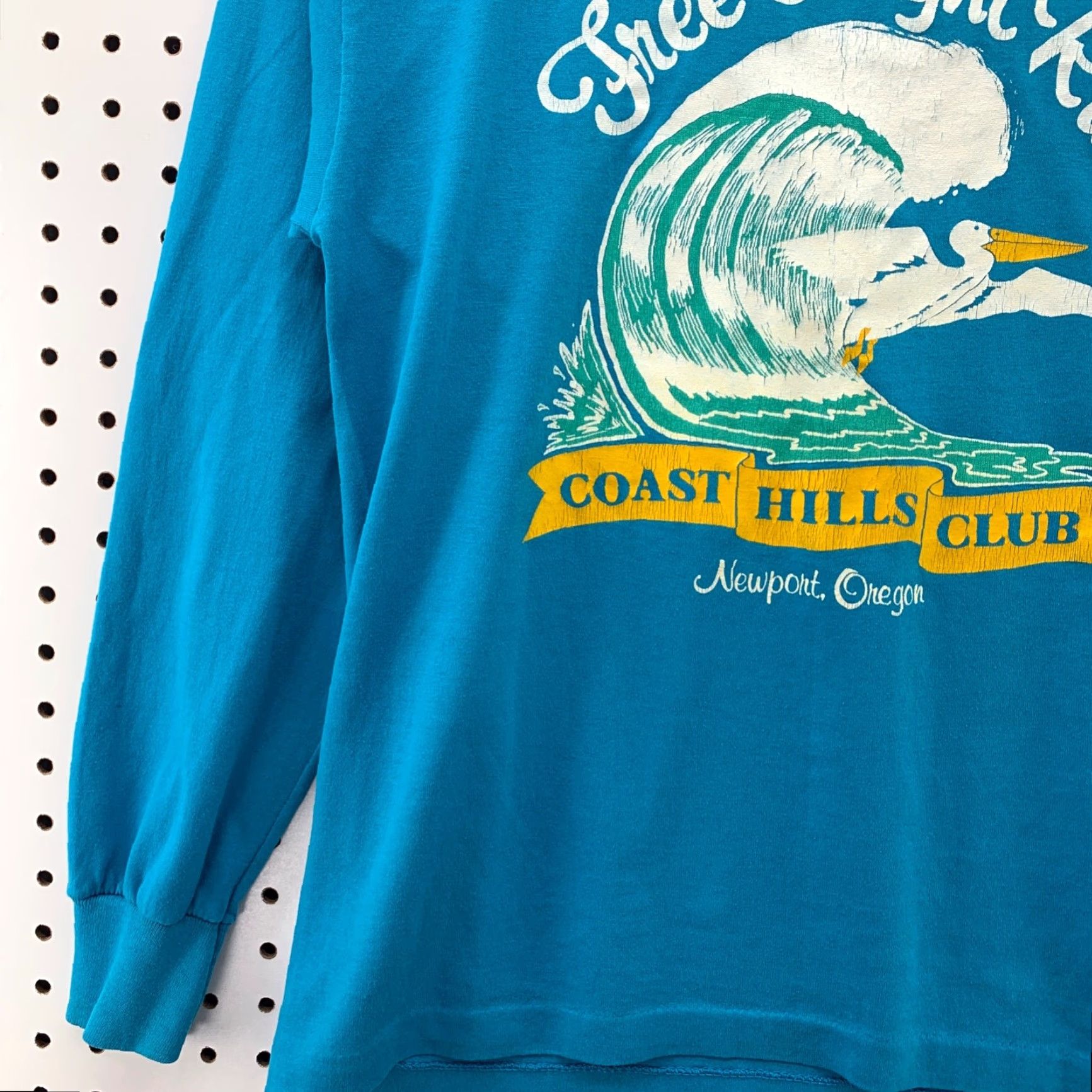 TEE JAYS VINTAGE Coast Hill Shirt Blue M Mens 80s 90s Long Sleeve Tee-Jays Coast Hill Club Newport Oregon T-Shirt Size US M / EU 48-50 / 2 - 3 Thumbnail