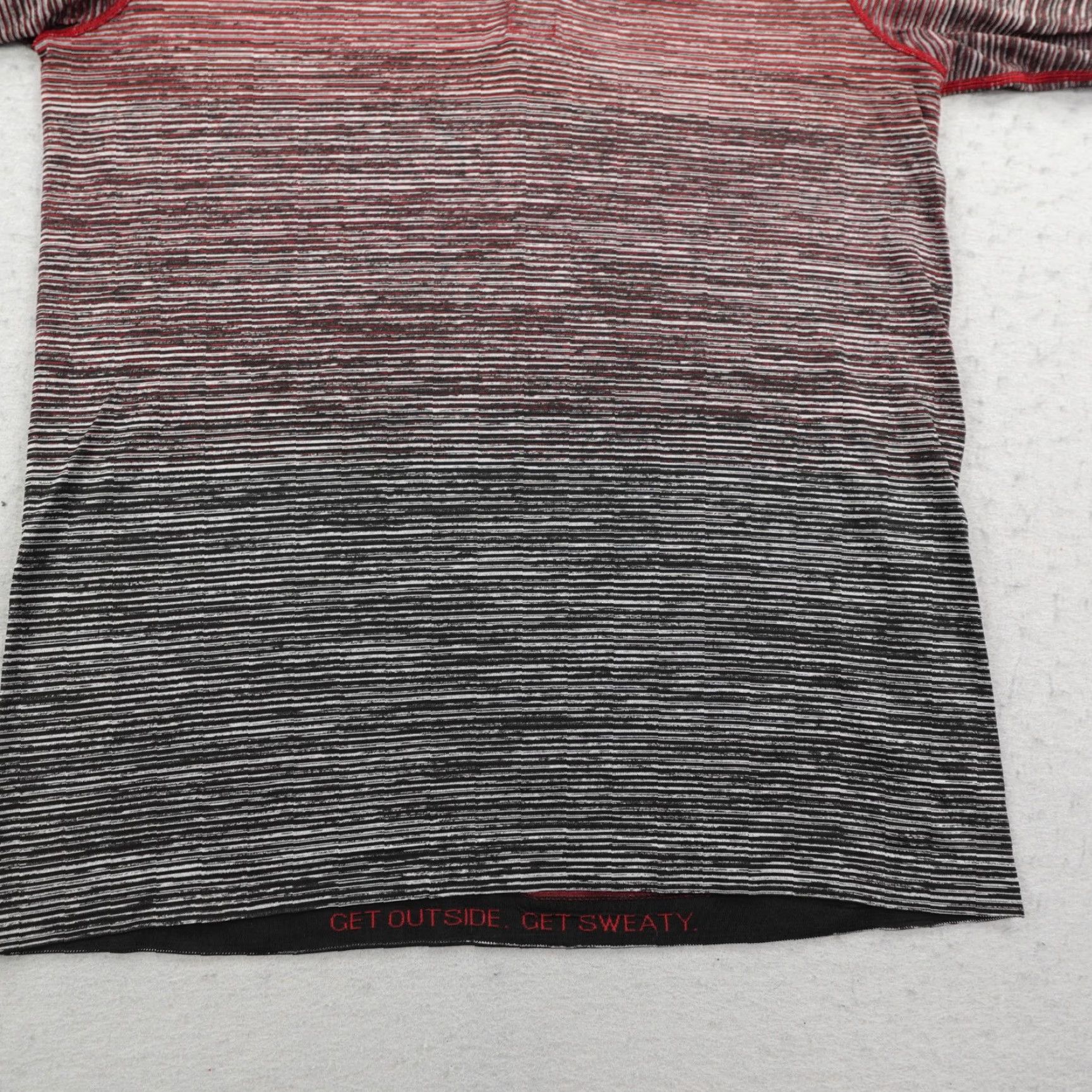 Lululemon Lululemon Polo Shirt Mens Large Red Black Striped Metal Vent Tech Performance Size US L / EU 52-54 / 3 - 3 Thumbnail