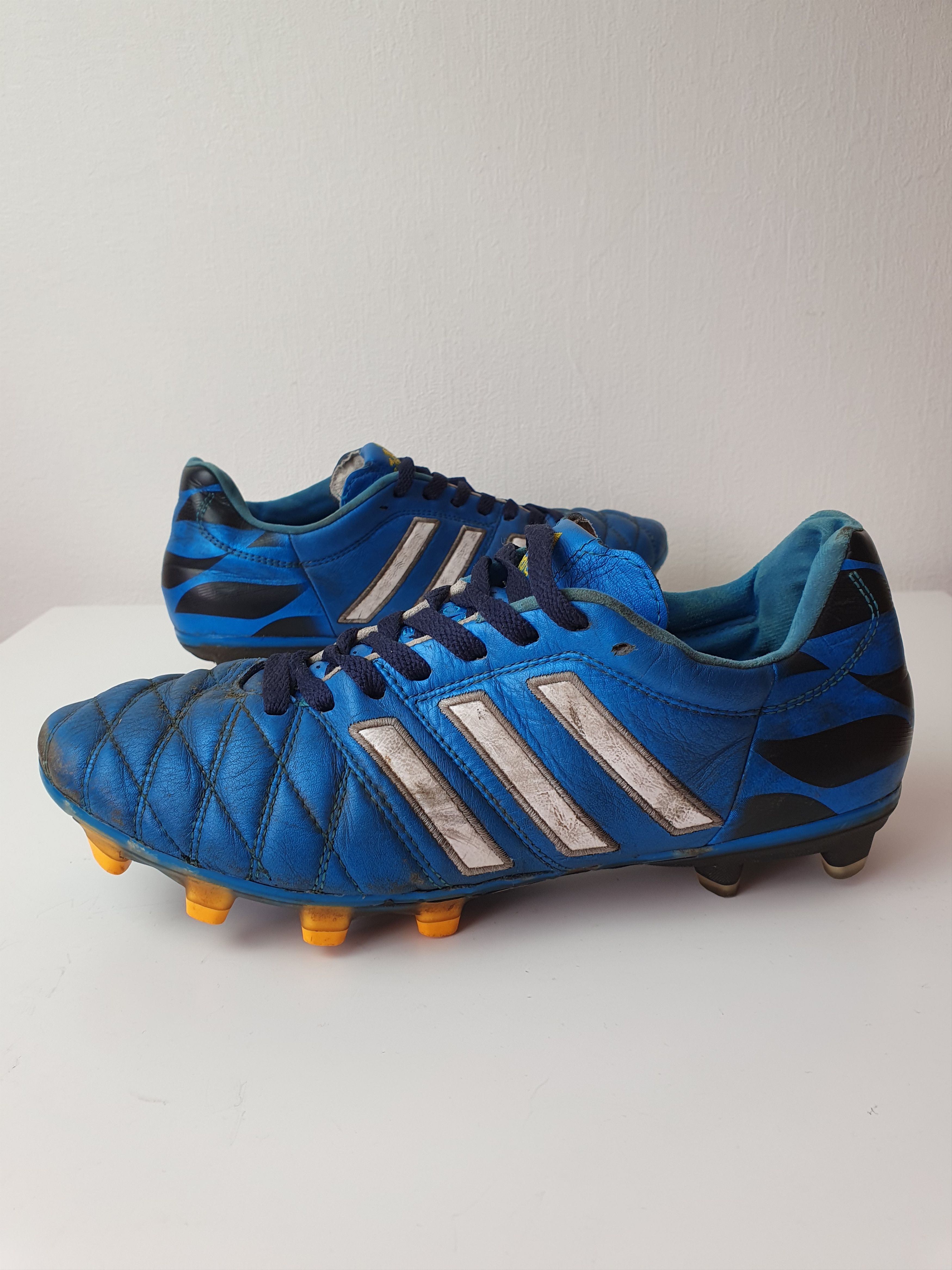 Adidas Vinatge Football Caps Adidas Adipure 11 Pro Blue Soccer Size US 8.5 / EU 41-42 - 8 Thumbnail