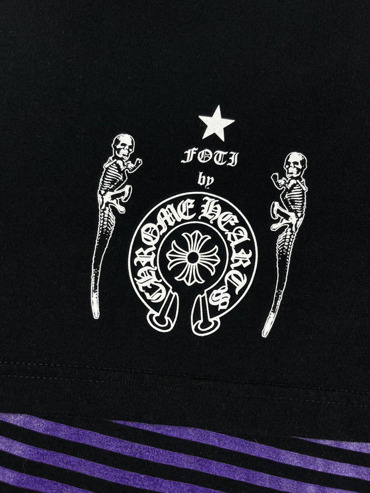 Chrome Hearts Foti Dog Skull Purple Longsleeve Tshirt