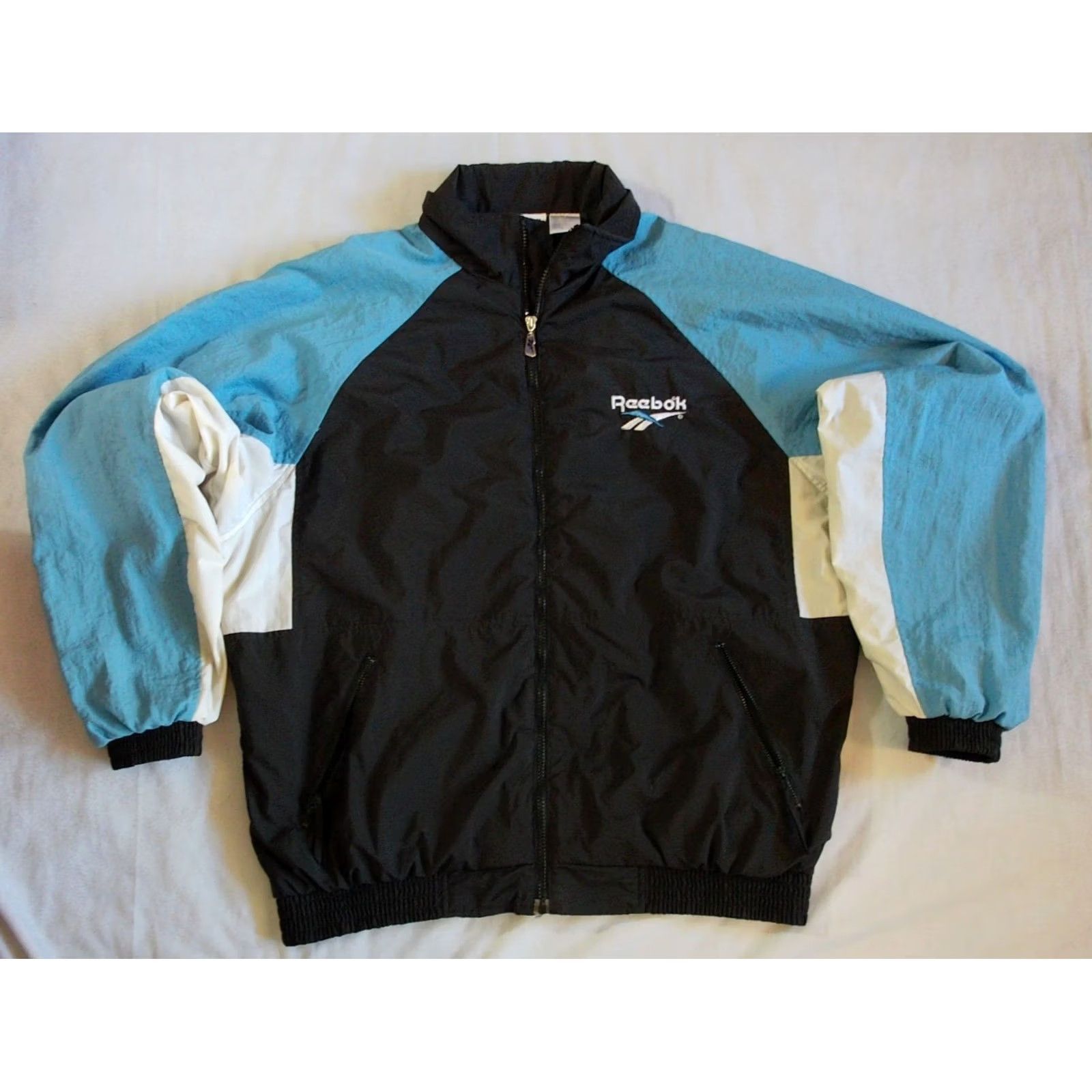 Reebok VTG REEBOK Track Jacket Windbreaker Men's LRG Full Zip Warm Up 90s Y2K COOL Hip Size US L / EU 52-54 / 3 - 3 Thumbnail
