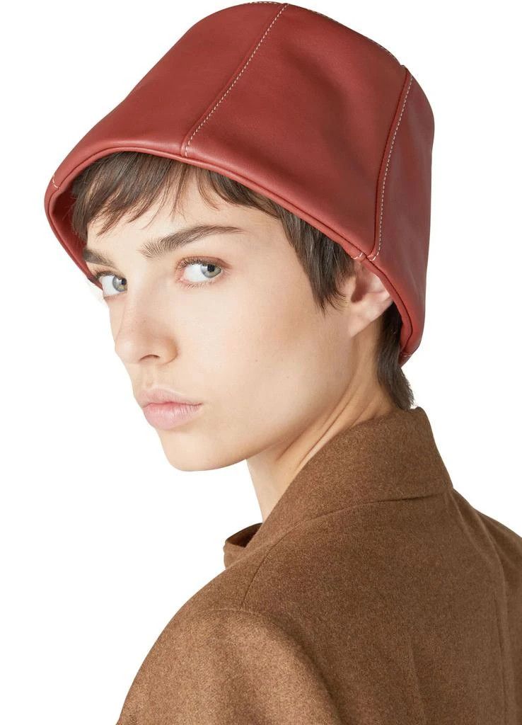 Loro Piana o1srvl11e0325 FAN9006 Size: OS / Leather Hat / Cap in Red Size ONE SIZE - 2 Thumbnail