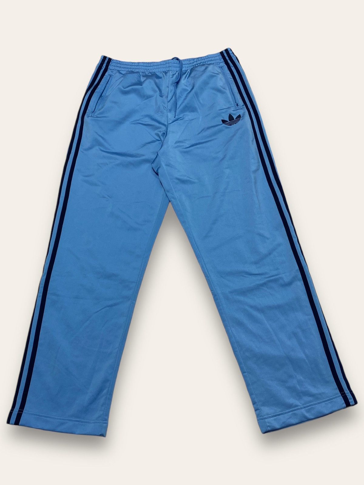 Adidas Vintage ADIDAS Originals Blue Track Pants Y2K Wide Baggy Size US 34 / EU 50 - 1 Thumbnail