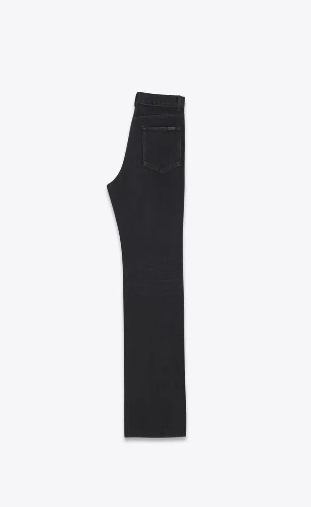 Saint Laurent Paris o1bcso1str1124 Flare Jeans in Black Size US 33 - 2 Thumbnail