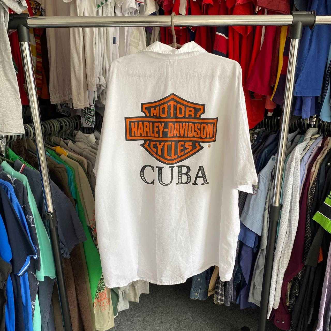 Harley Davidson × Vintage Vintage Harley Davidson Cuba Big logo band 90’s shirt Size US XXL / EU 58 / 5 - 1 Thumbnail