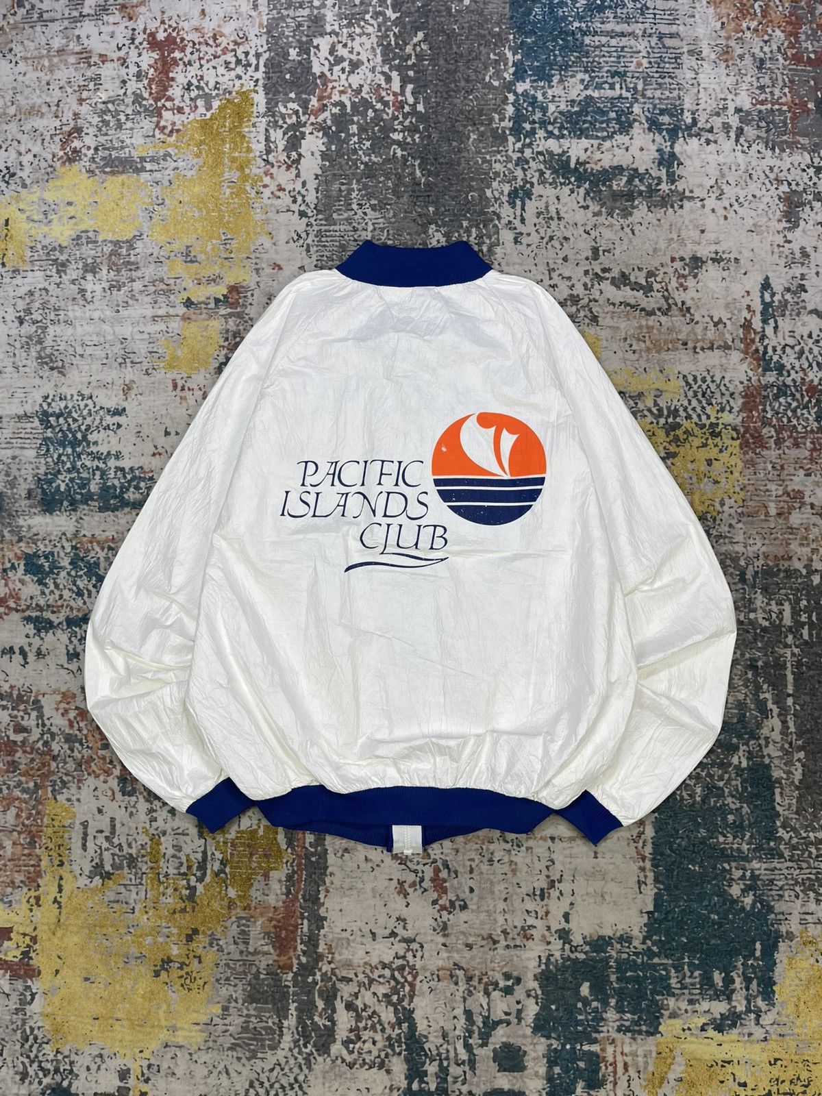 Vintage Pacific Island Club Zip-Up Lightweight PE Paper Jacket Size US M / EU 48-50 / 2 - 9 Thumbnail