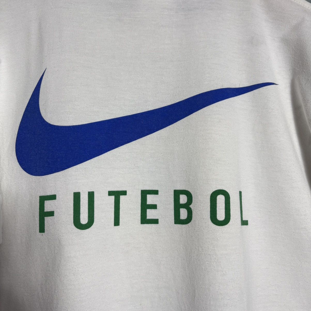 Nike × Vintage Vintage 90s Nike Big Swoosh Brazil T-Shirt Size US L / EU 52-54 / 3 - 4 Thumbnail