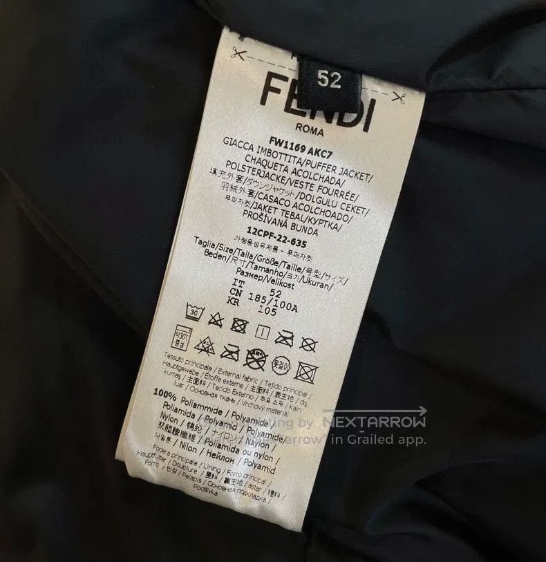 Fendi Fendi Black Striped Puffer Jacket Size US L / EU 52-54 / 3 - 6 Thumbnail
