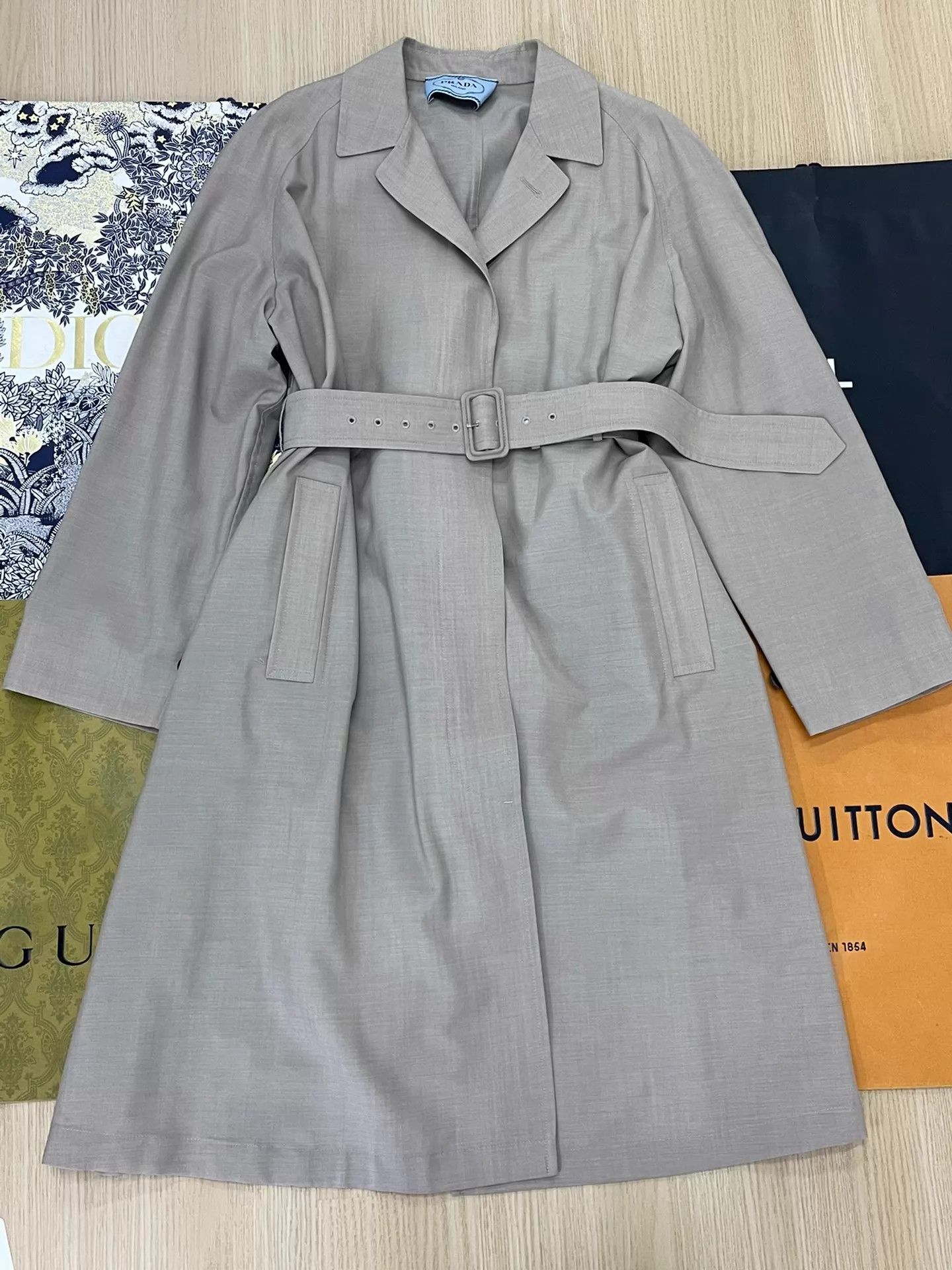 Prada Prada Long Trench Coat & Trousers Set Unused 38/36S Size XS / US 0-2 / IT 36-38 - 1 Thumbnail