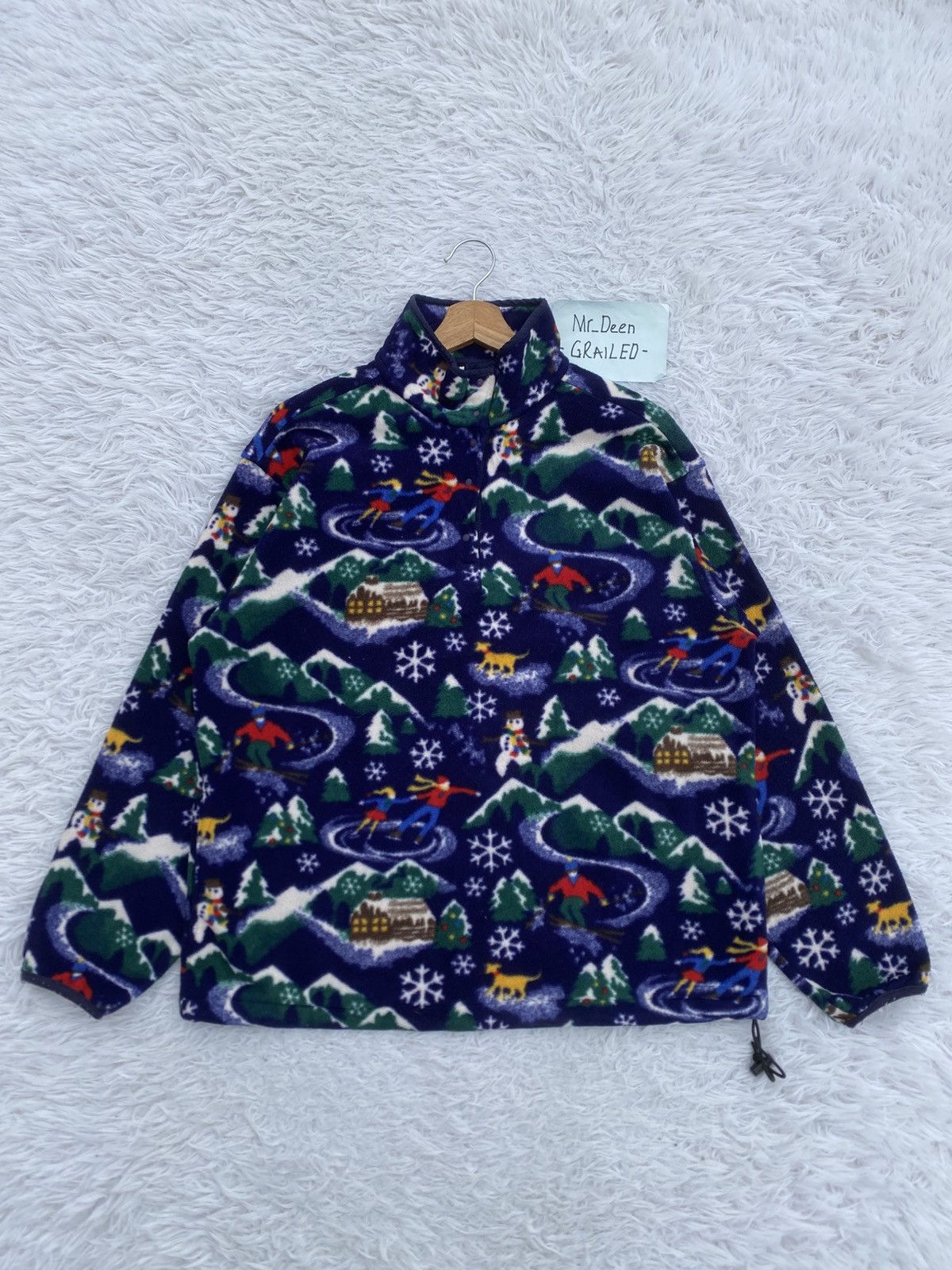 L.L. Bean Rare Vintage L.L Bean Christmas Fleece Pull Over Sweater Size US L / EU 52-54 / 3 - 1 Thumbnail