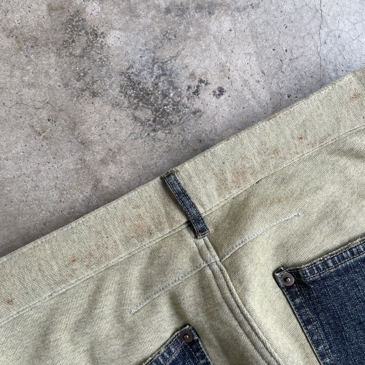 Renoma 🔥Vintage Renoma Hybrid Two Tone Flare Denim Pants Size US 32 / EU 48 - 10 Thumbnail