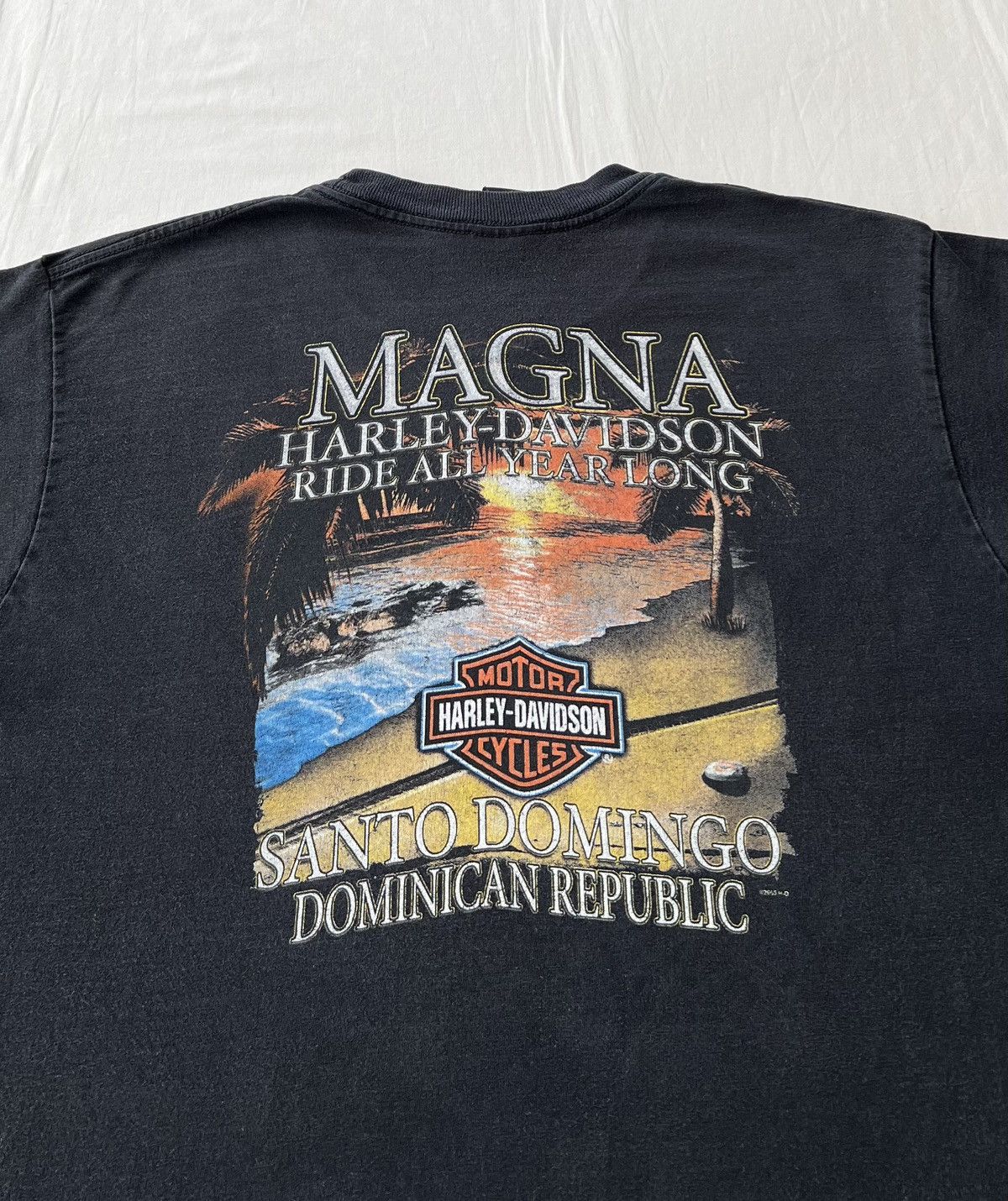Harley Davidson Vintage 2005 Harley Davidson Fire Flame Motor Black T-shirt Size US L / EU 52-54 / 3 - 16 Thumbnail