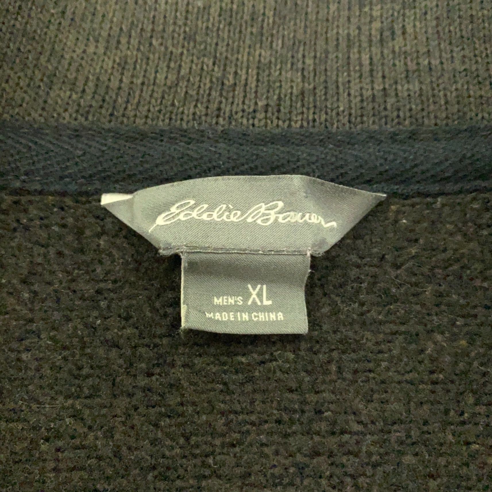Eddie Bauer Eddie Bauer Mens Pullover XL Dark Gray Fleece 1/4 Zip Embroidered Sweatshirt Size US XL / EU 56 / 4 - 4 Thumbnail