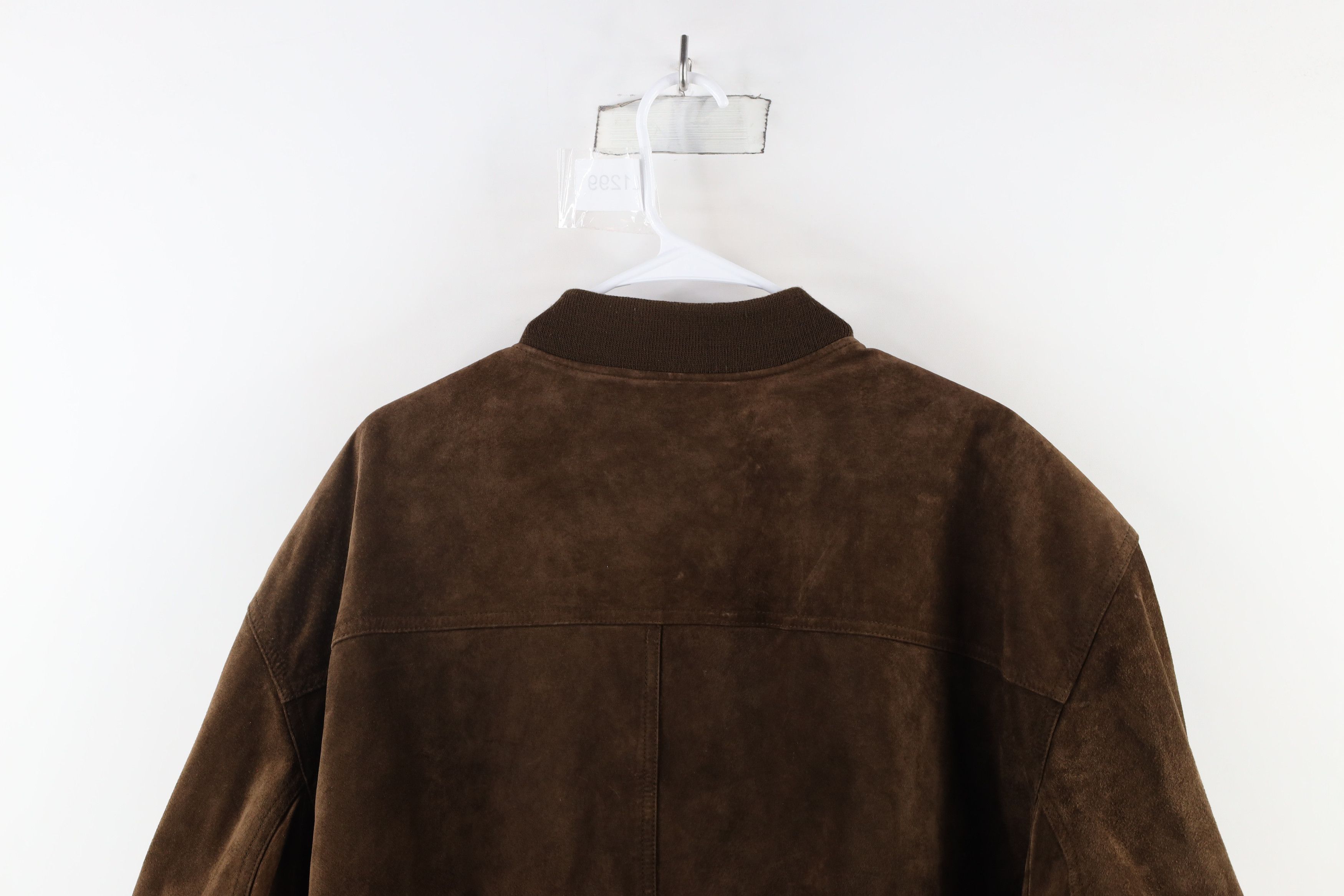 Vintage Vintage 90s Streetwear Suede Leather Flight Bomber Jacket Size US XL / EU 56 / 4 - 17 Thumbnail