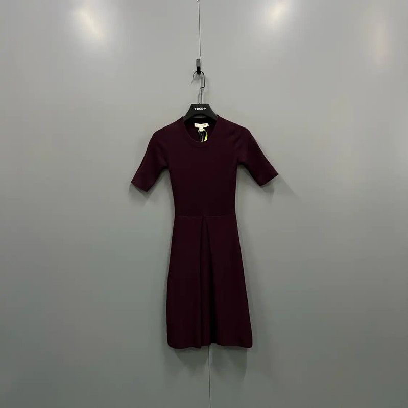 Burberry Burberry Maroon Long Sleeve Dress for Women Size S / US 4 / IT 40 - 1 Thumbnail