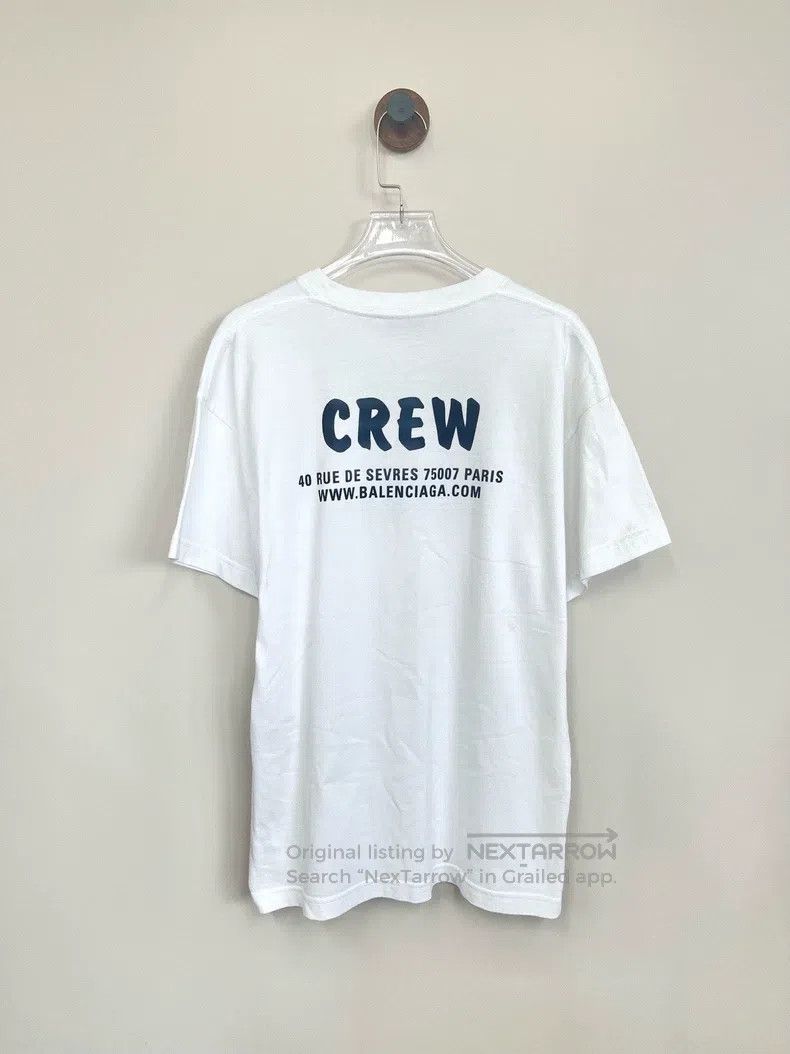 Balenciaga Balenciaga White short-sleeved crewneck t-shirt with lette Size US XS / EU 42 / 0 - 2 Thumbnail