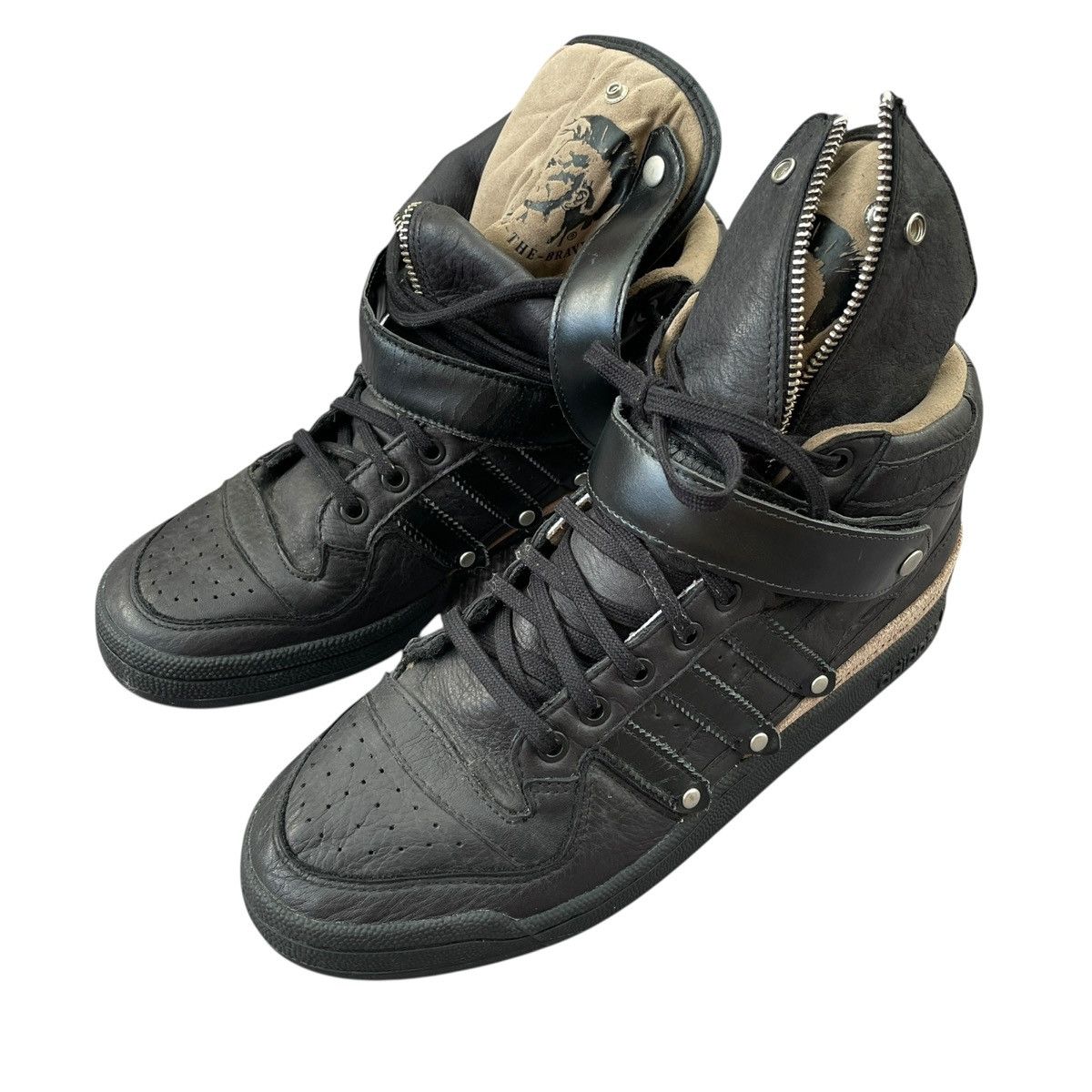 d*3様 極稀少☆adidas FORUM MID DIESEL LEA レザー adidas FORUM MID DIESEL LEA ブラック - メルカリ
