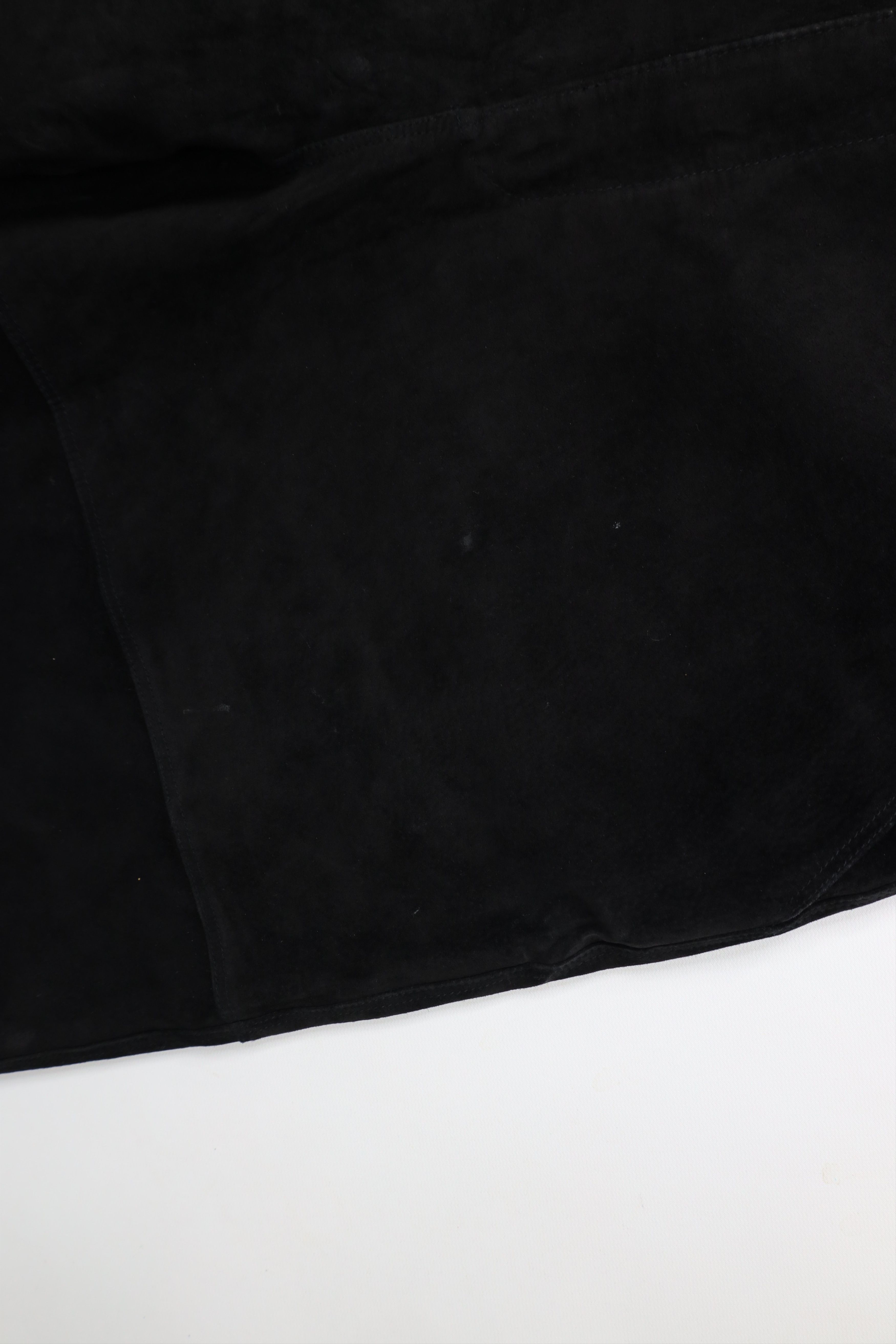 Pelle Pelle × Vintage Vintage 90s Pelle Pelle Suede Leather Baggy Shorts Black Size US 36 / EU 52 - 6 Thumbnail