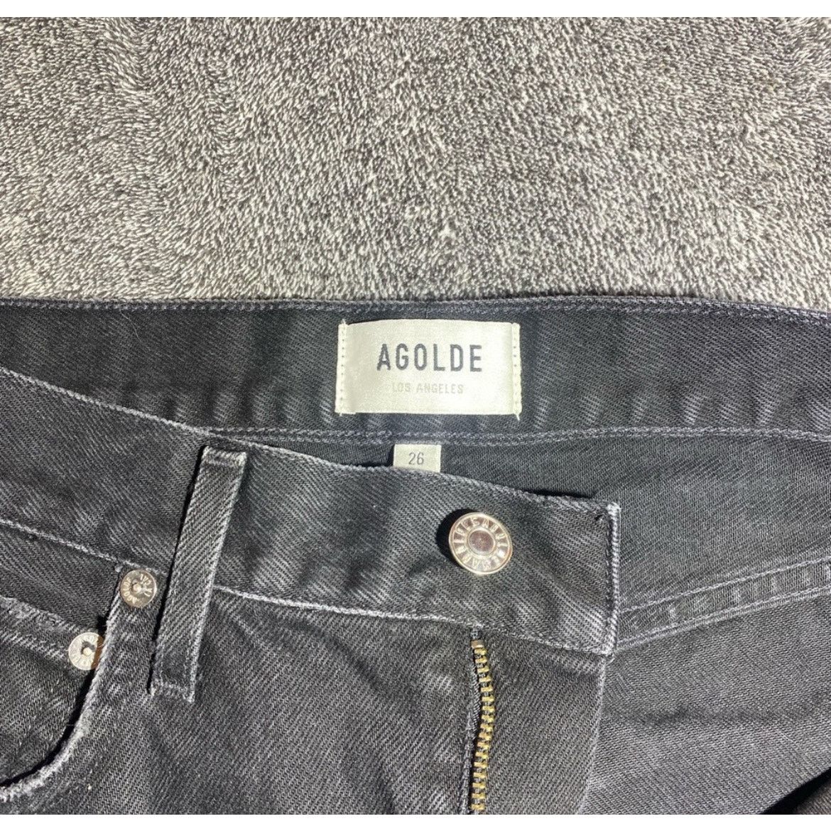 Agolde AGOLDE Los‎ Angeles Black Distressed Jeans ( 26 ) Size 26" / US 2 / IT 38 - 4 Thumbnail