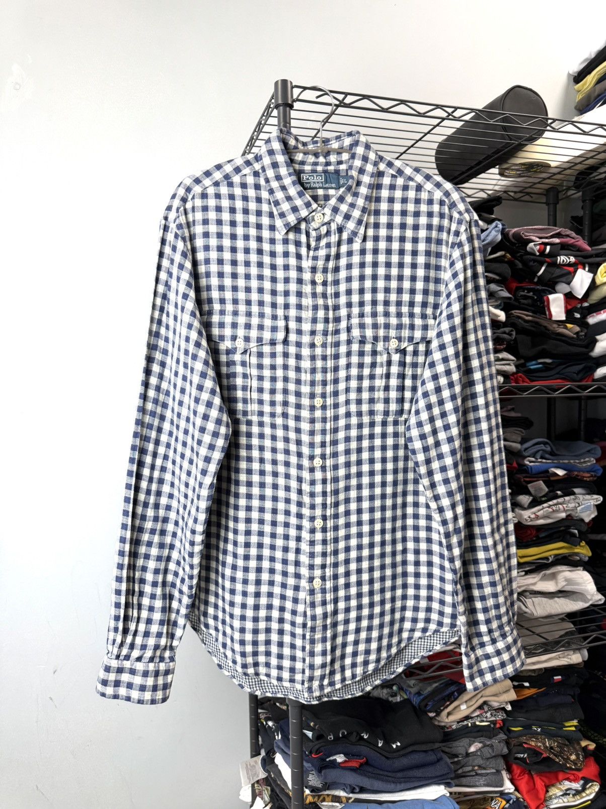 Polo Ralph Lauren Rare Vintage Polo Ralph Lauren Shirt Linen Style Size US L / EU 52-54 / 3 - 1 Thumbnail