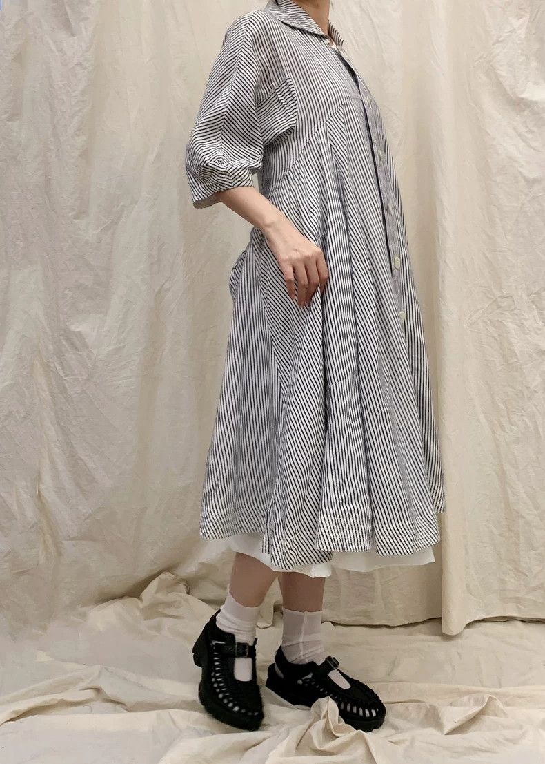 Comme des Garcons Comme Des Garcons Junya Watanabe Blue and White Stripe Nav Size XS / US 0-2 / IT 36-38 - 7 Thumbnail