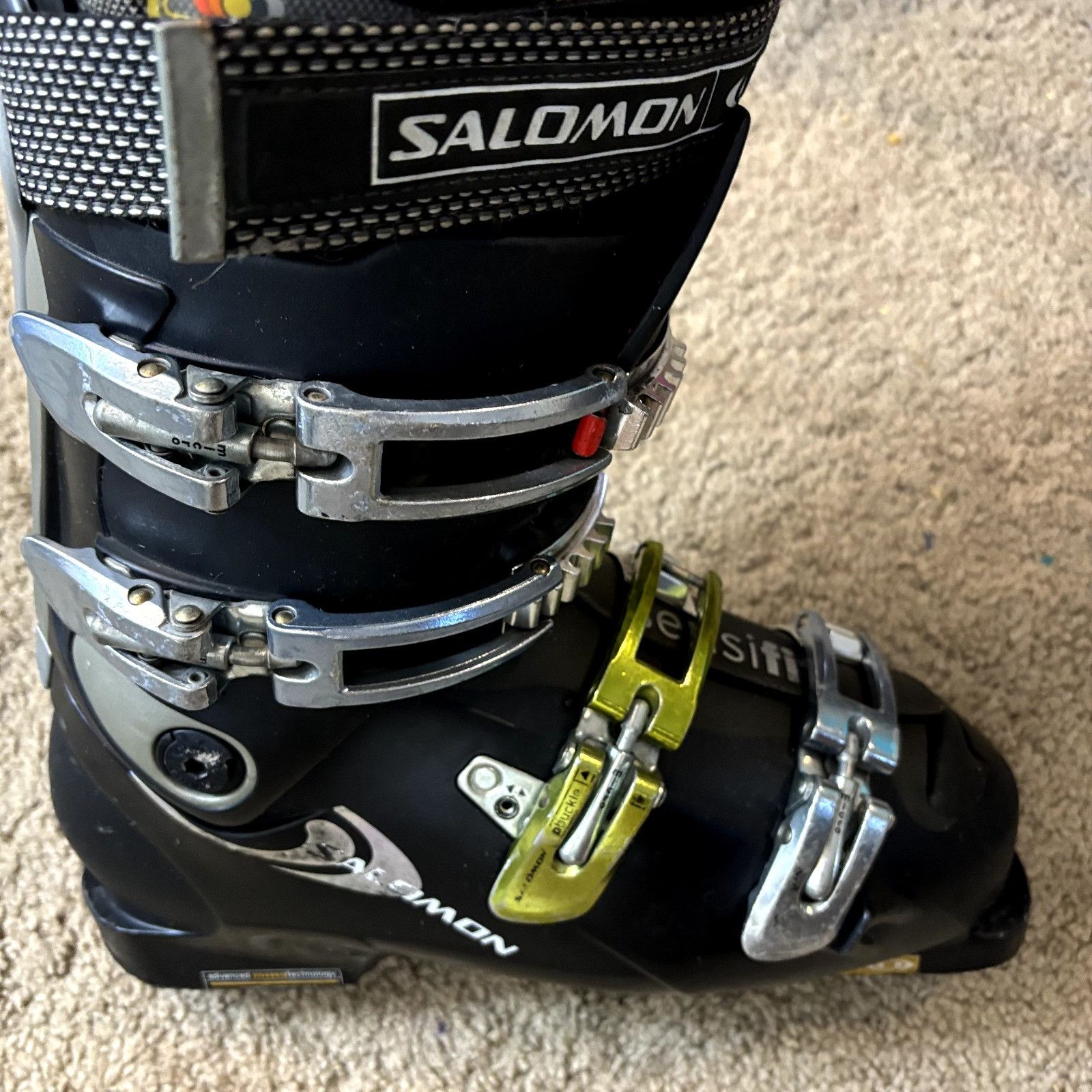 Salomon Salomon X-Wave 8.0 3D Buckle, 315mm Black Downhill Ski Boots Size US 13 / EU 46 - 15 Thumbnail