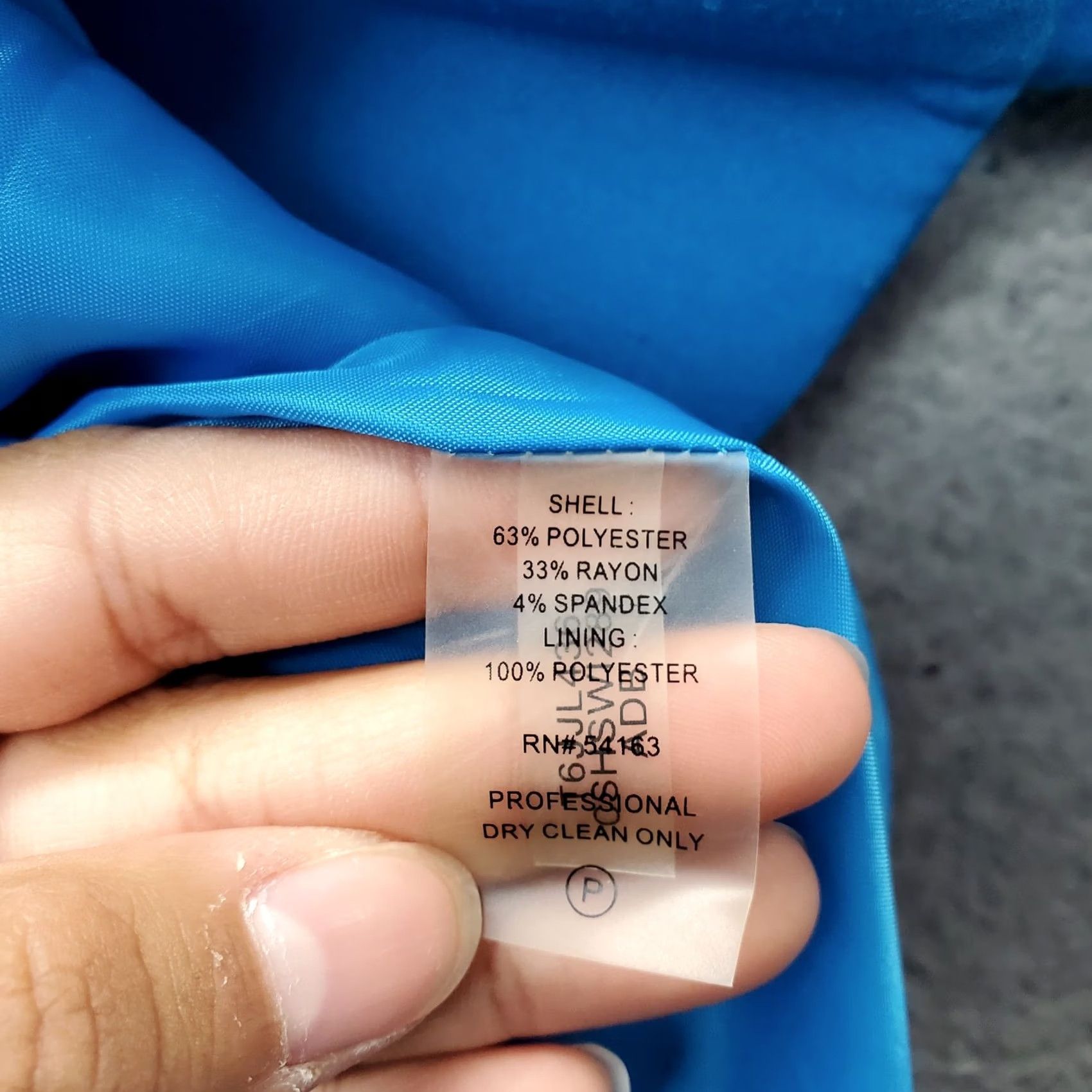 Calvin Klein Calvin Klein Blazer Jacket Womens Size 8P Blue Peak Lapel Single Breasted 1 Button EUC Size M / US 6-8 / IT 42-44 - 7 Thumbnail