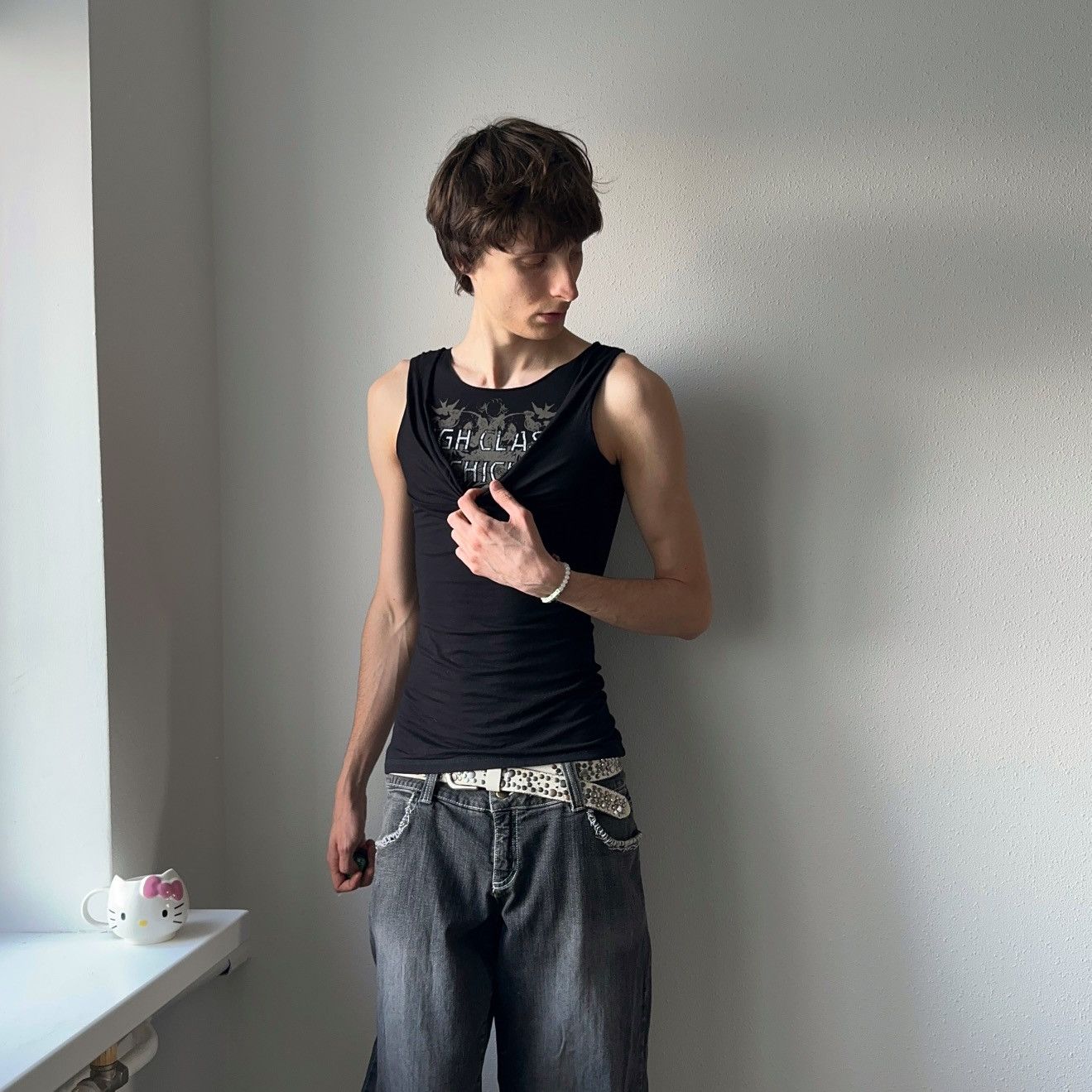 20471120 × Ed Hardy × Hysteric Glamour Punk Double Layered Tank Top Hysteric Glamour Margiela Vibe Size M / US 6-8 / IT 42-44 - 8 Thumbnail
