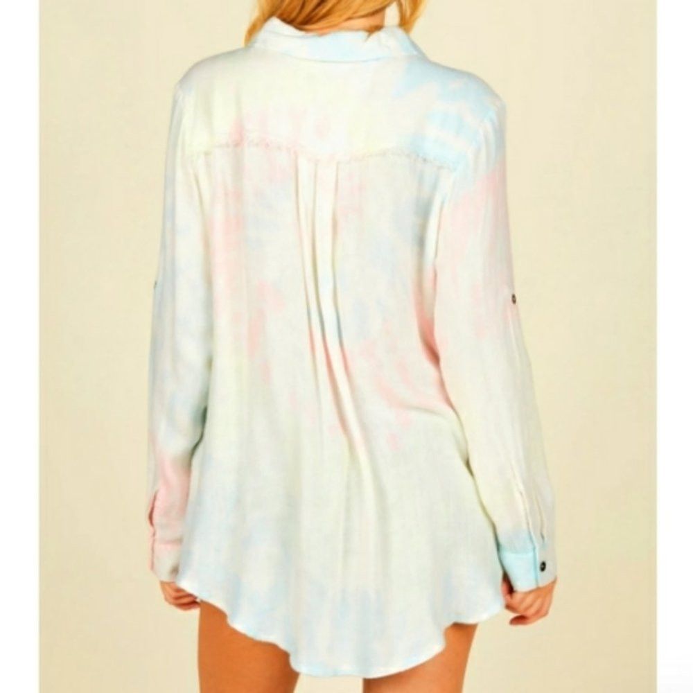 Vintage Havana New VINTAGE HAVANA Tie Dye Long Sleeve Cotton Shirt Size S Size S / US 4 / IT 40 - 2 Thumbnail