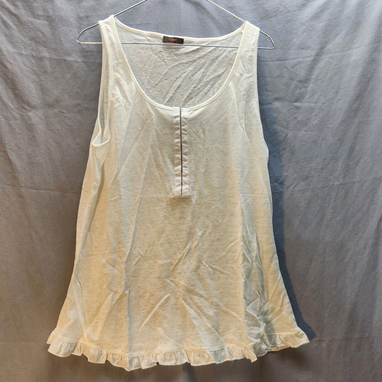 Designer New Wrap London Linen Sleeveless Top White Size UK 16 US 12 Size XL / US 12-14 / IT 48-50 - 1 Thumbnail