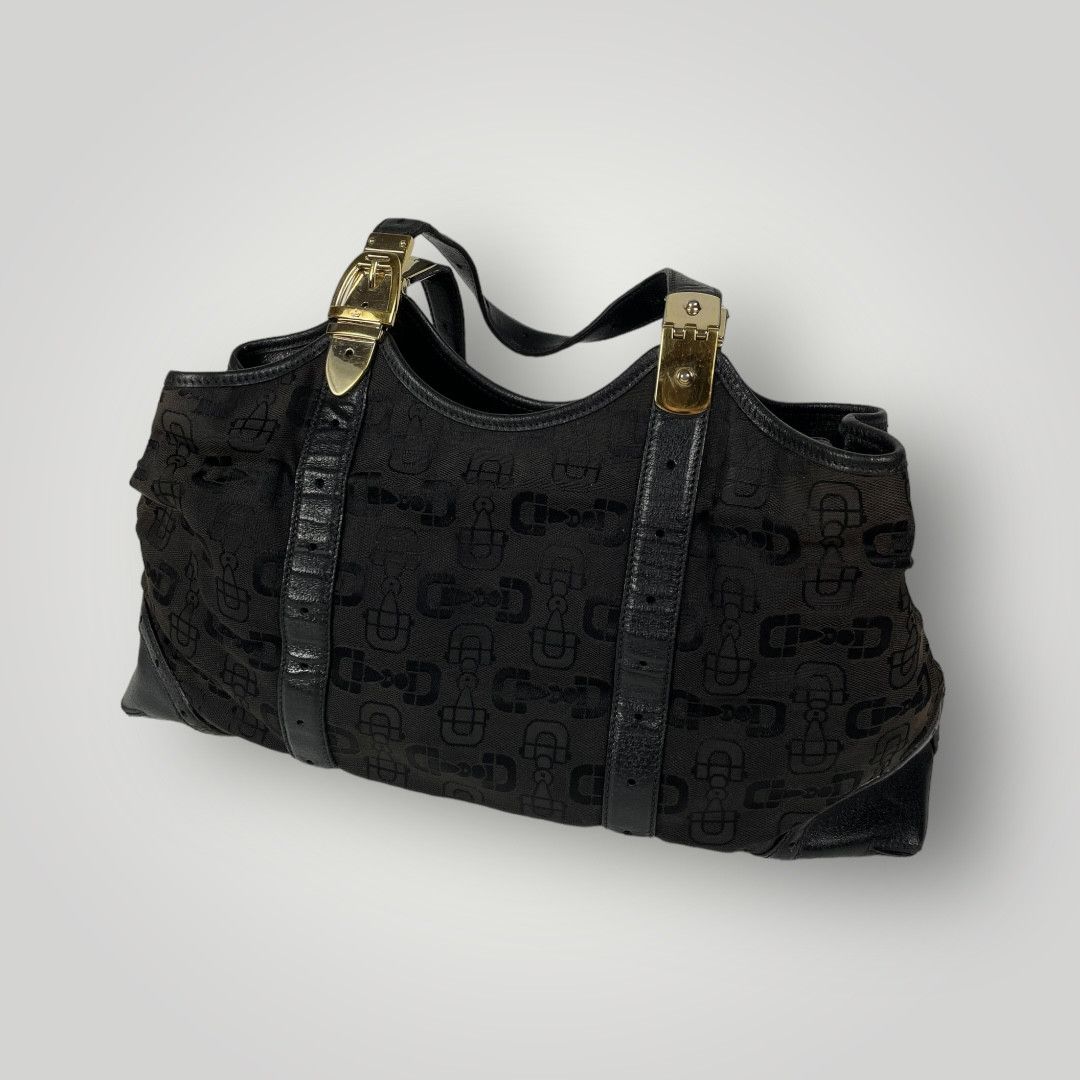 Vintage Gucci Horsebit Monogram Canvas Shoulder Bag Size ONE SIZE - 1 Thumbnail