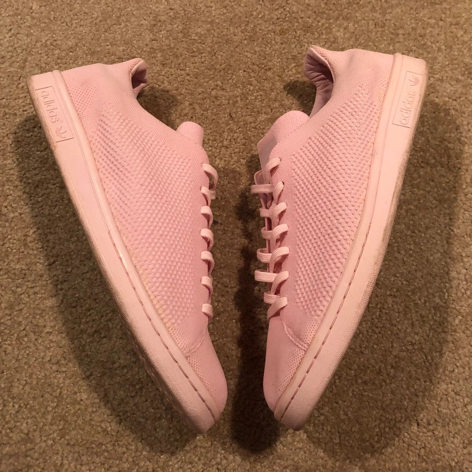 Adidas 2016 Stan Smith Primeknit Monochrome Pack Pink Size US 12 / EU 45 - 3 Thumbnail
