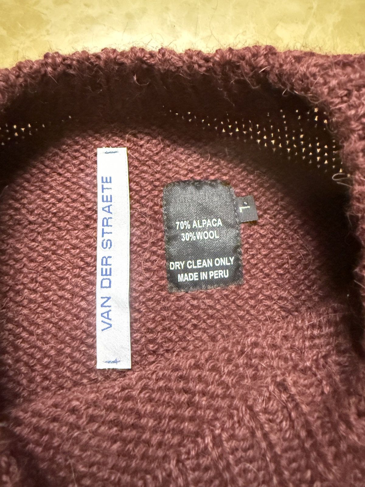 Other Thibault Van Der Straete Alpaca Wool Sweater Burgundy L Size US L / EU 52-54 / 3 - 3 Thumbnail