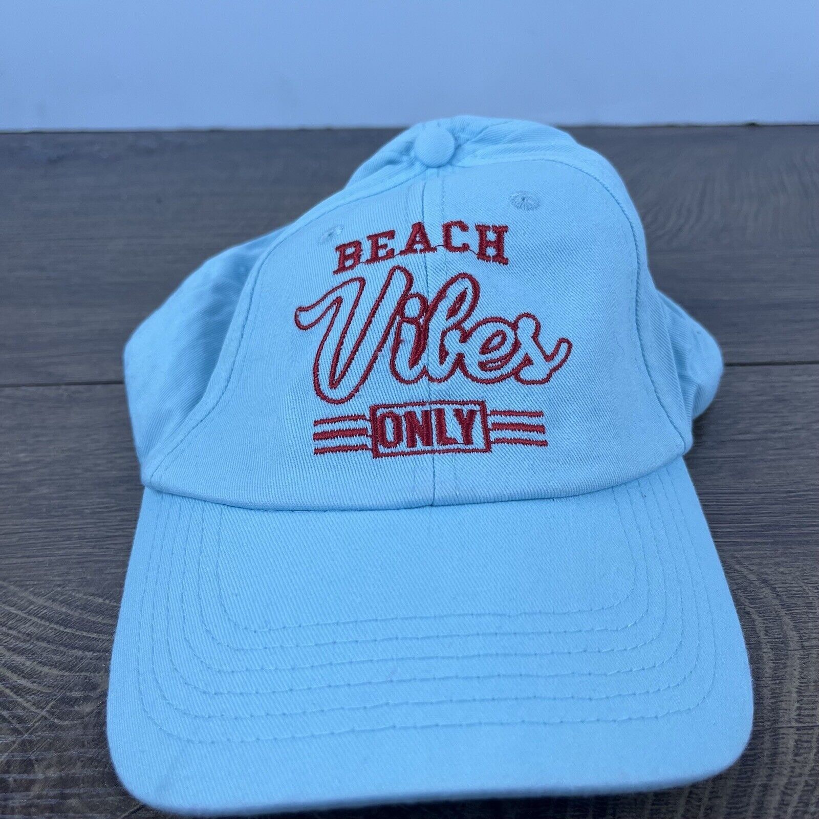 Other Beach Vibes Only Hat Beach Vibes Teal Blue Adjustable Hat Te Size ONE SIZE - 1 Thumbnail