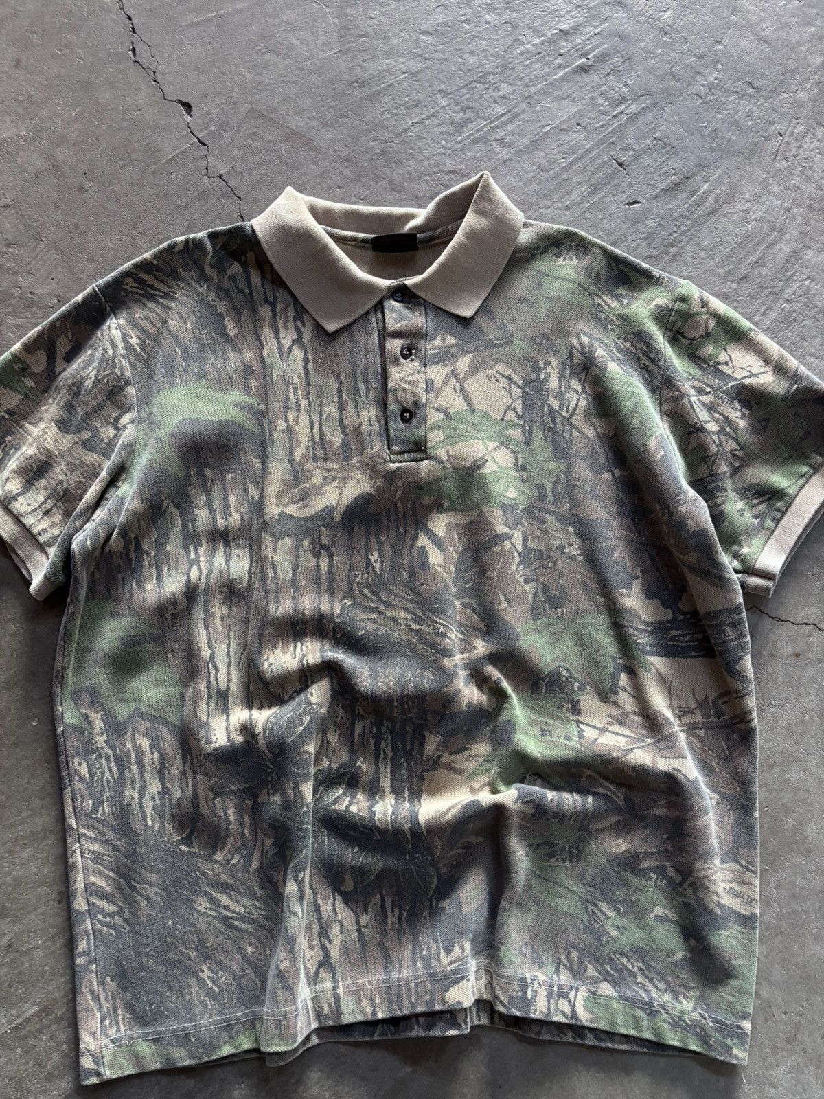 Realtree vintage made in usa camo polo tee Size US L / EU 52-54 / 3 - 2 Thumbnail